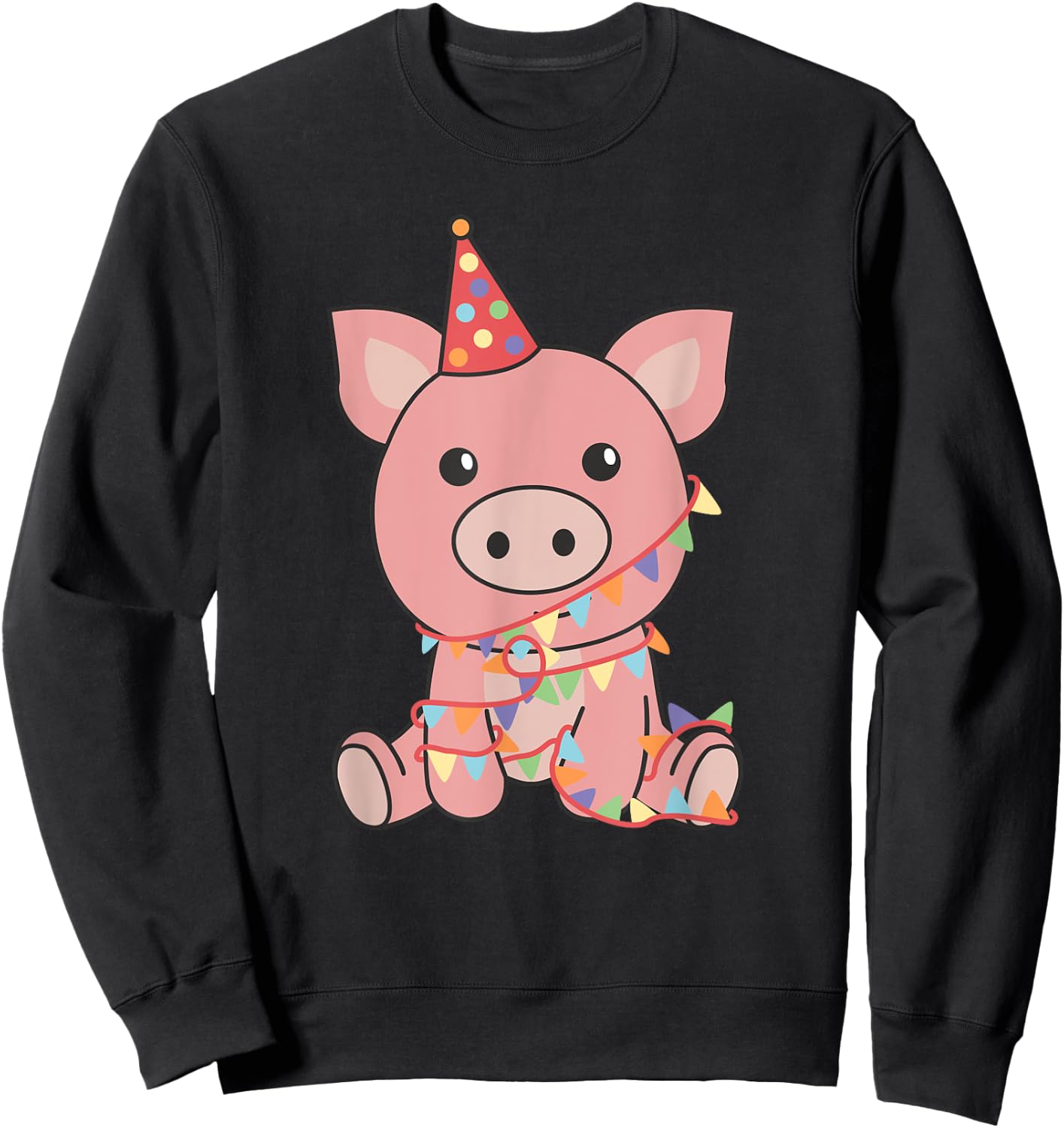 Geburtstag Schwein Kinder Birthday Animal Kids Sweatshirt - Sweatshirt | Black