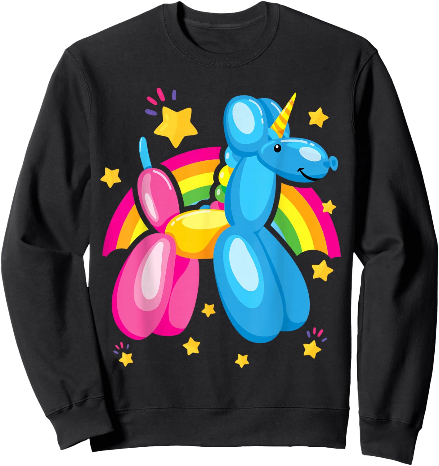 Kidcore Clothes Balloon Unicorn Aesthetic Clothes Teen Girls Sweatshirt - Sweatshirt | Black