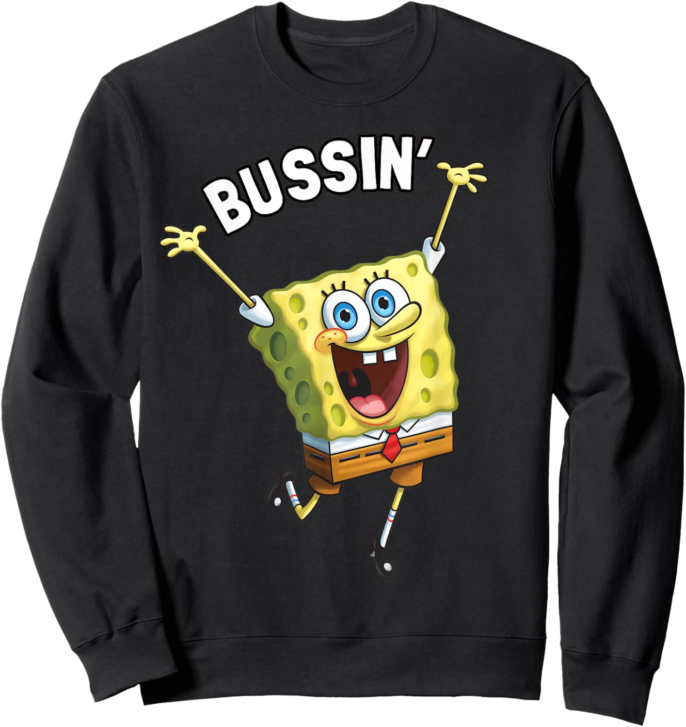 Mademark x SpongeBob SquarePants - SpongeBob SquarePants Bussin' Sweatshirt - Sweatshirt | Black