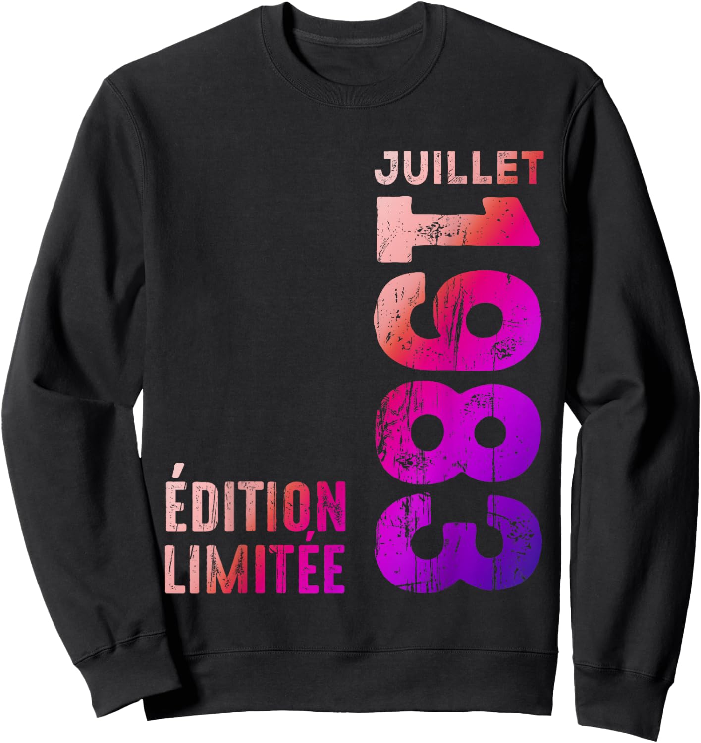 Legendary Since 1983 July 1983 Retro Year 1983 Vintage Sweatshirt - Sweatshirt | Black
