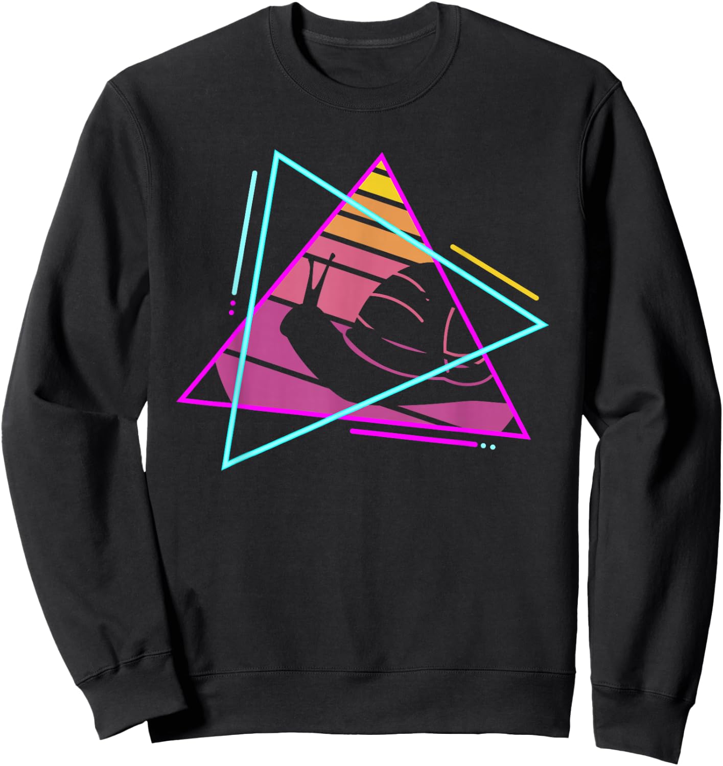 Retro Snail Snails Lover Sweatshirt - Sweatshirt | Black