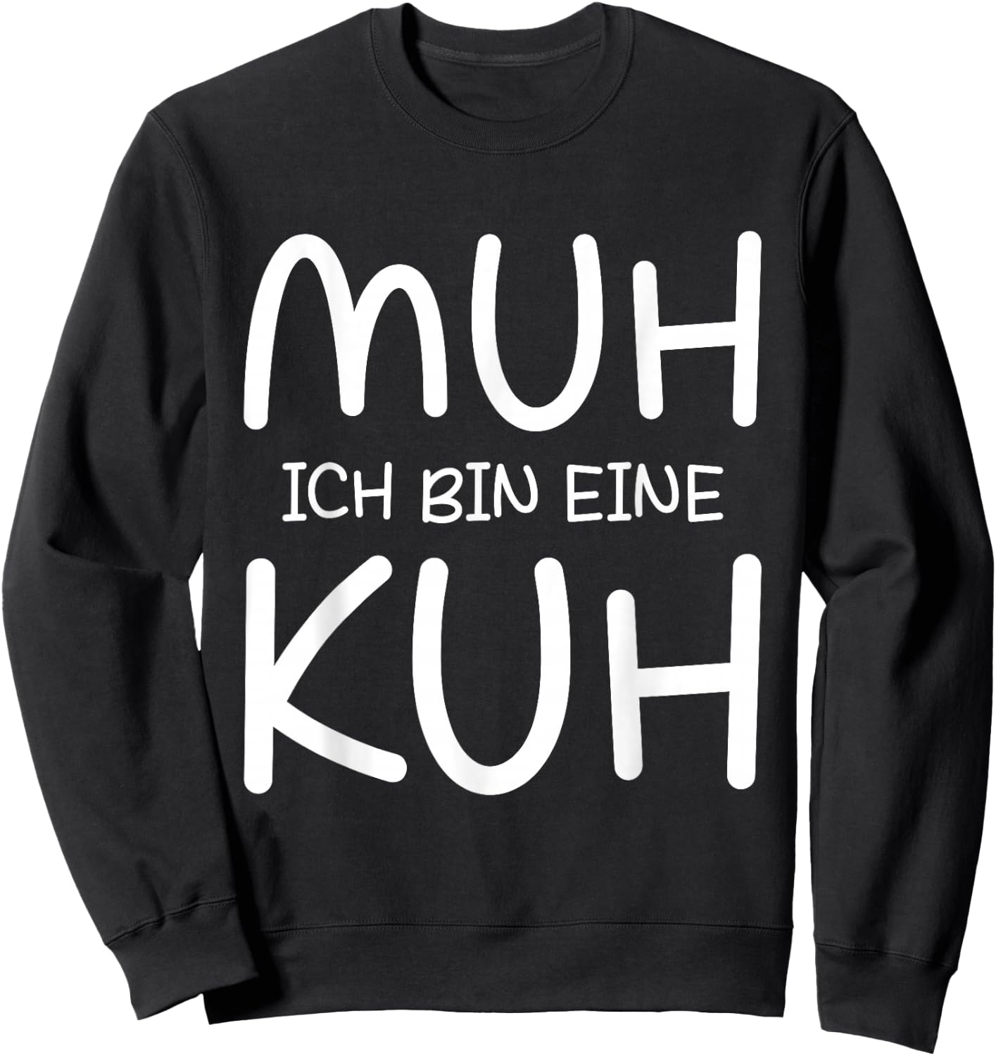 Cow Costume Carnival Costume Cow Muh Ich Bin Eine Kuh , black Sweatshirt - Sweatshirt | Black