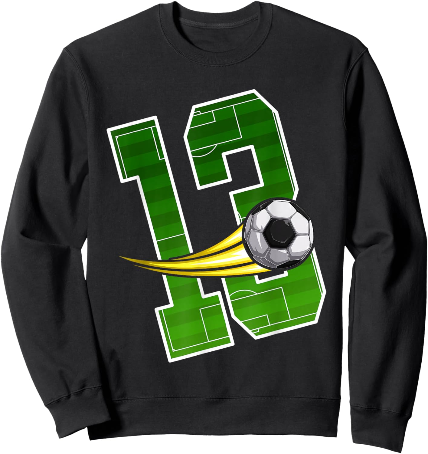 Soccer 13nd Birthday - I'm 13 - Children's Birthday Sweatshirt - Sweatshirt | Black