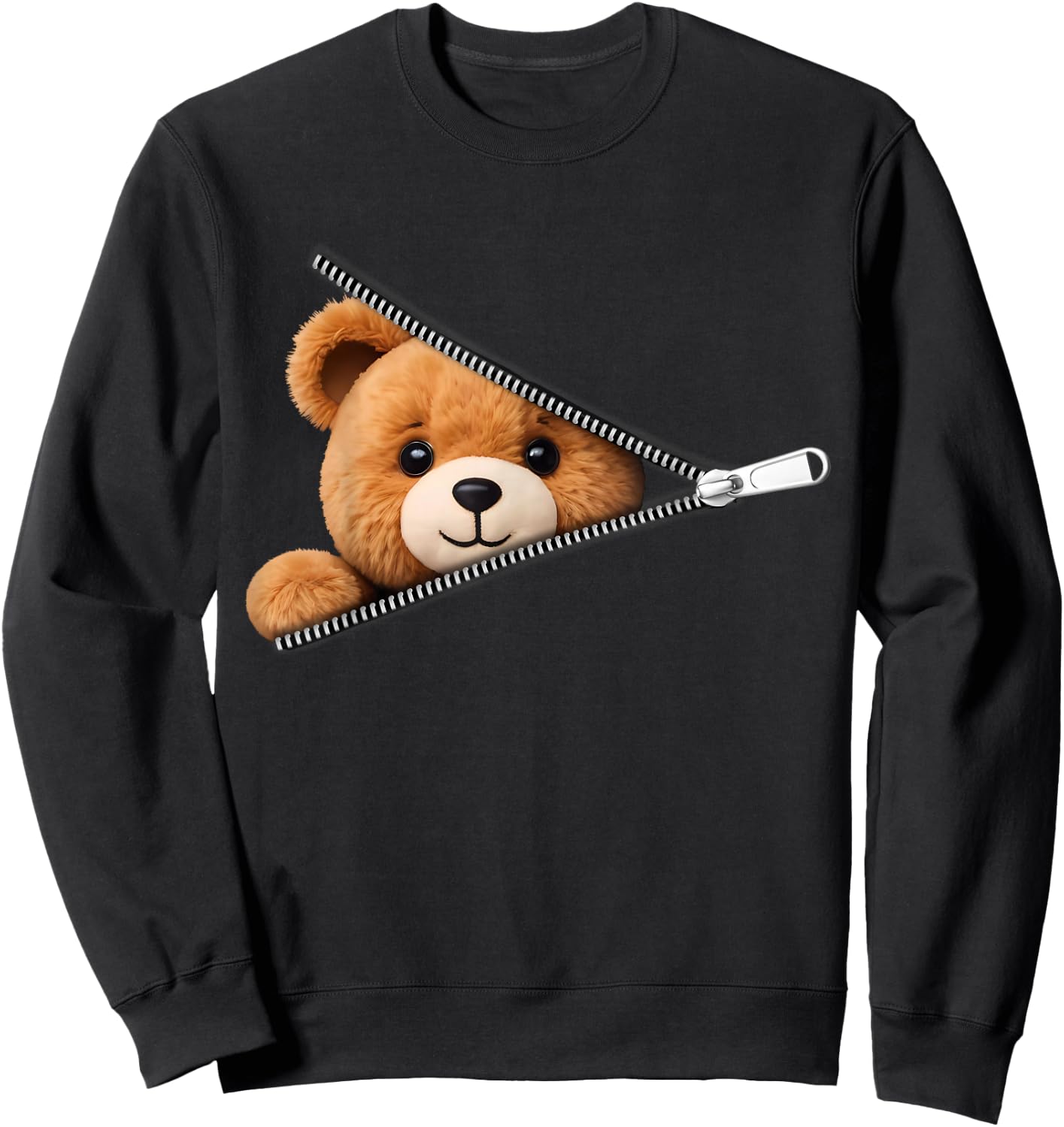 Cute Bear Soft and Charming Child Woman Man , Black, S Sweatshirt - Sweatshirt | Black