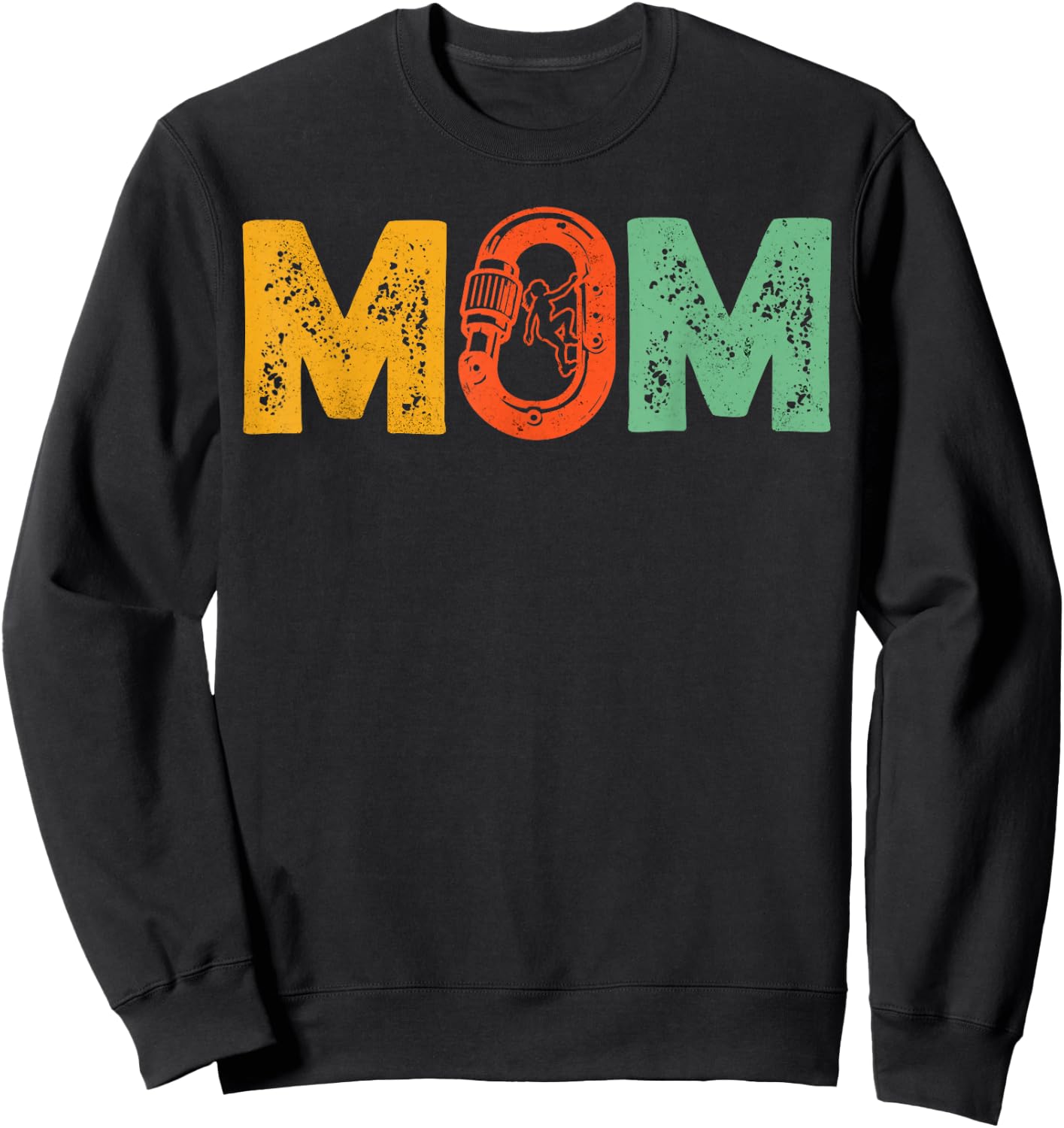 Indoor Rock Climbing Mom Mountain Climber Mother Bouldering Sweatshirt - Sweatshirt | Black