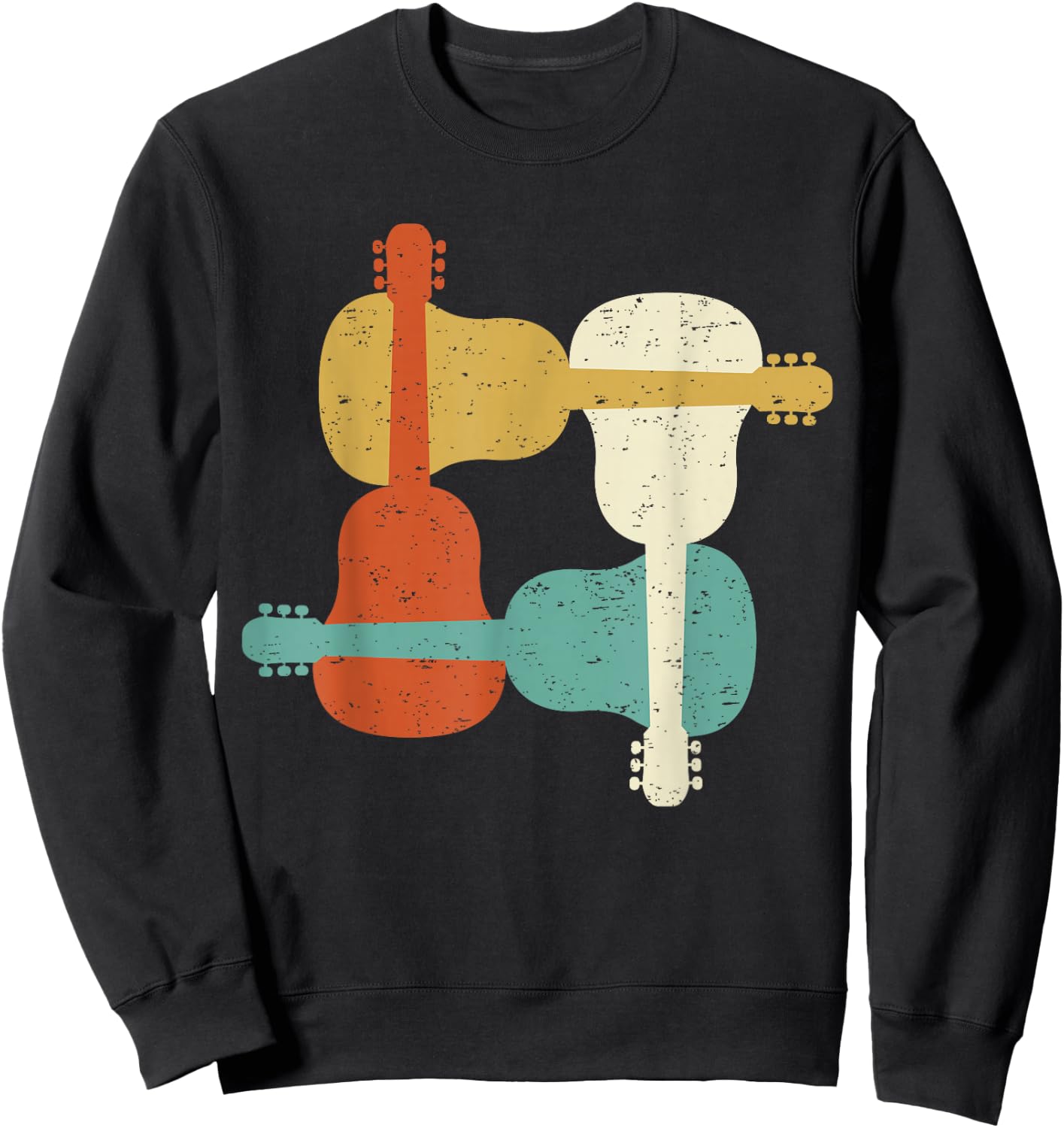 Classical Guitar Player, Guitarist, Classic I Retro Sweatshirt - Sweatshirt | Black