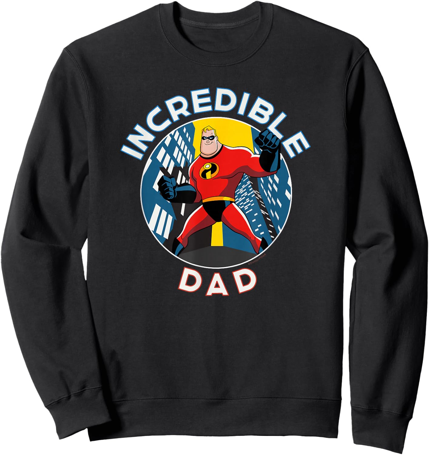 Disney and Pixar's The Incredibles Mr. Incredible Dad Father , black Sweatshirt - Sweatshirt | Black