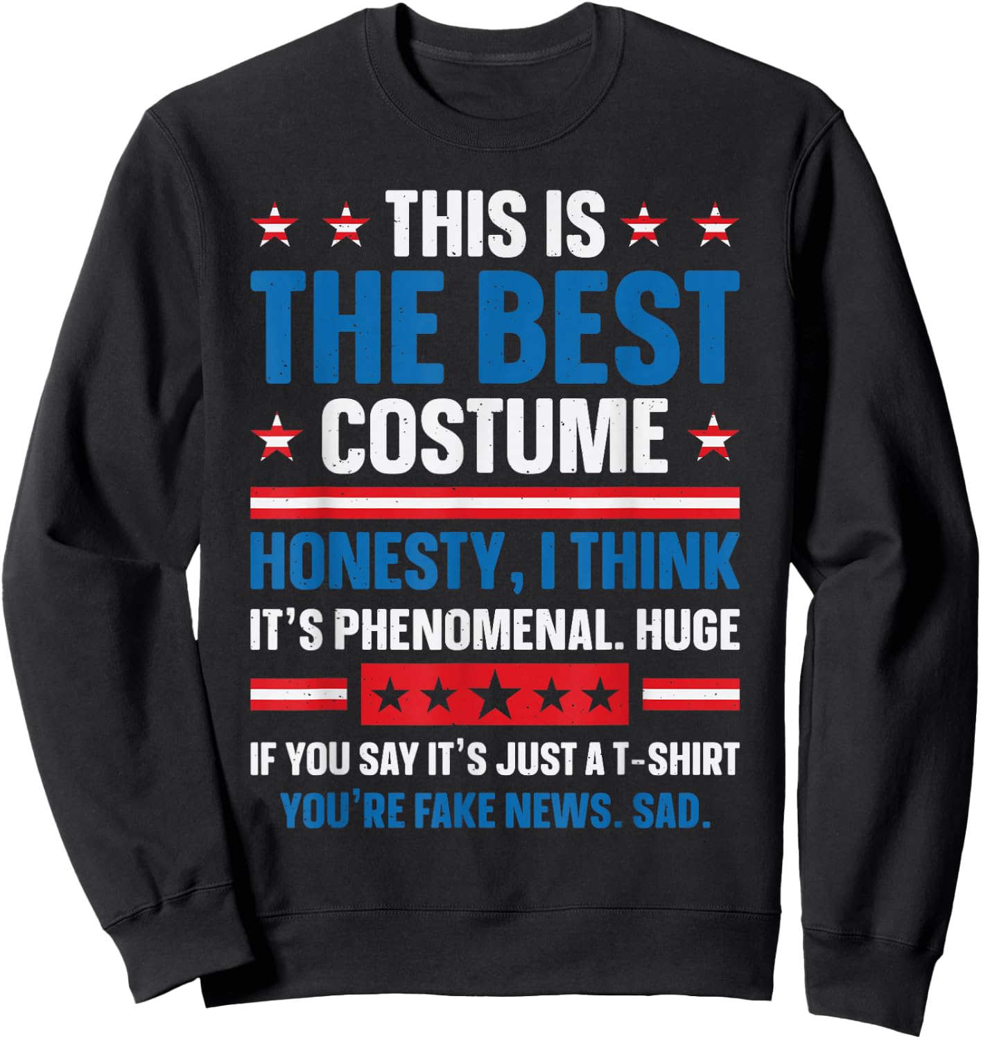 Best Donald Trump Best Trump Halloween Costume , black Sweatshirt - Sweatshirt | Black