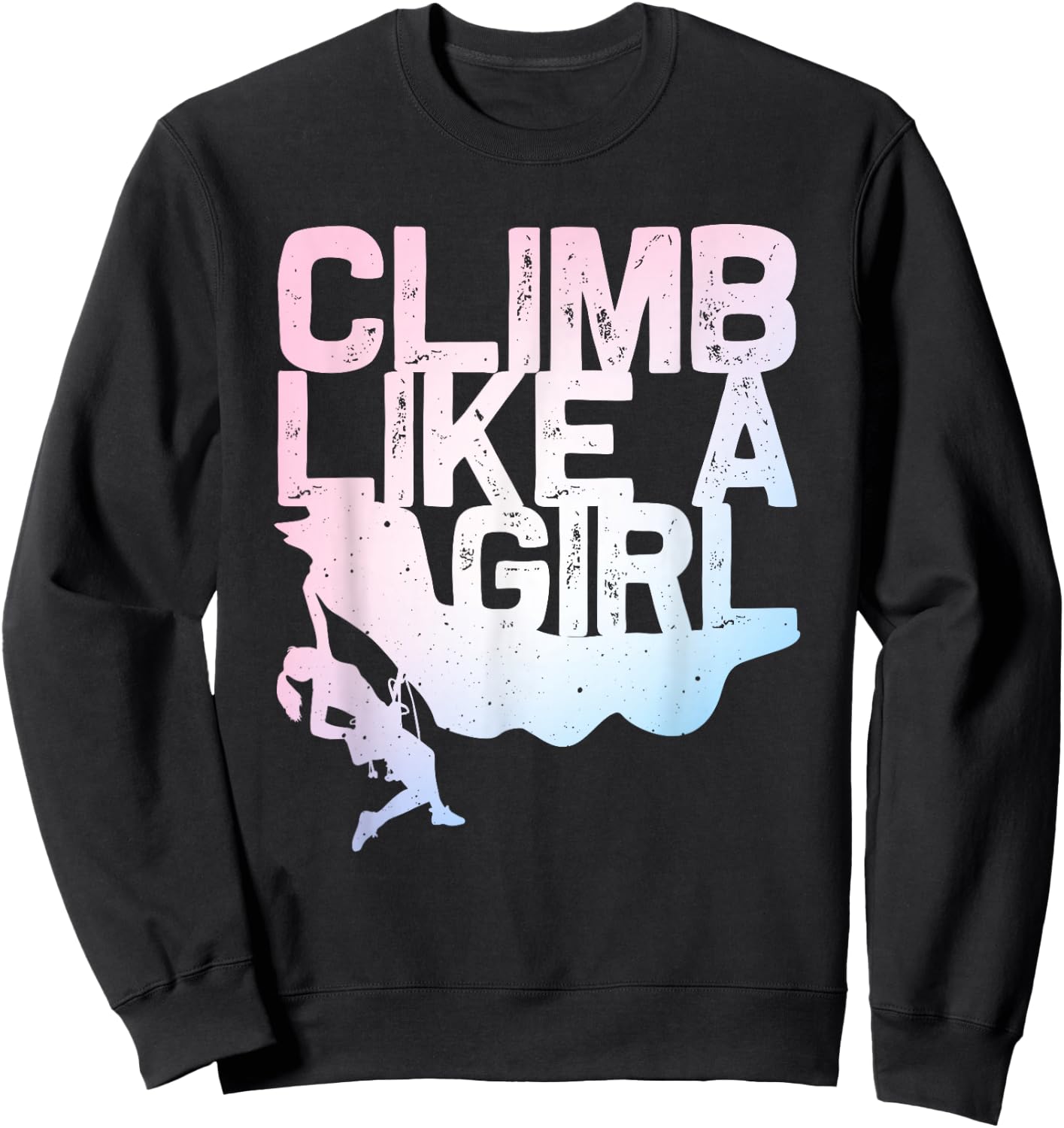 Funny Rock Climbing Design For Girls Women Kids Rock Climber Sweatshirt - Sweatshirt | Black