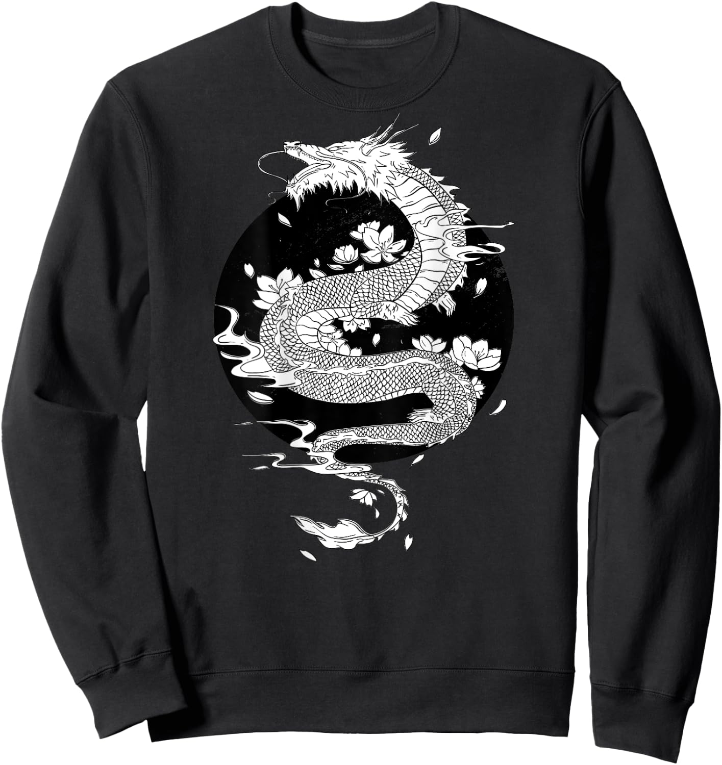 Tattoo Dragon Shirt Japanese Back Fire Dragon Sweatshirt - Sweatshirt | Black