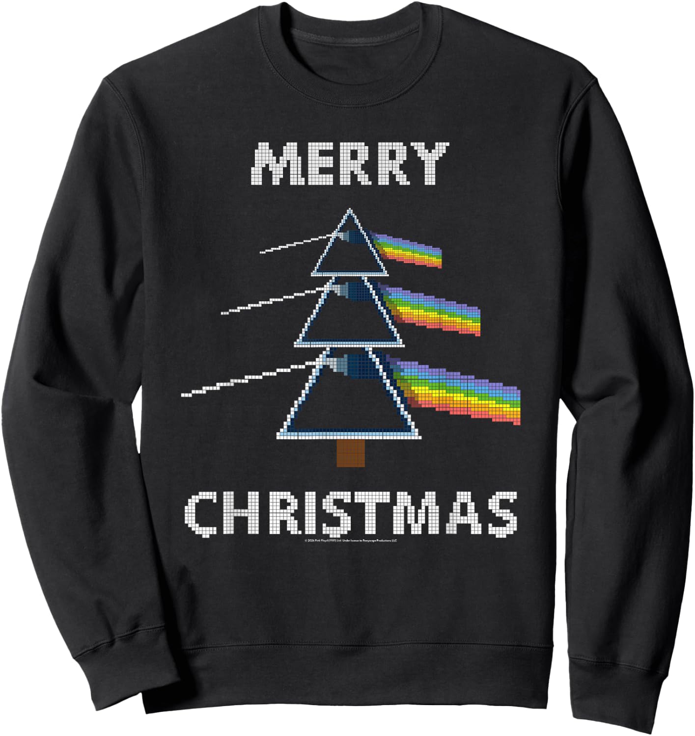 Pink Floyd The Dark Side of the Moon Prism Christmas Tree , black Sweatshirt - Sweatshirt | Black