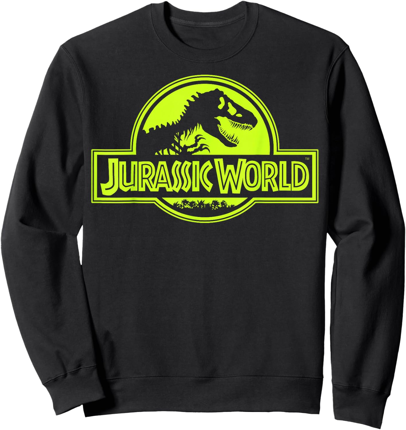 Jurassic World Neon Green Classic Logo Sweatshirt - Sweatshirt | Black