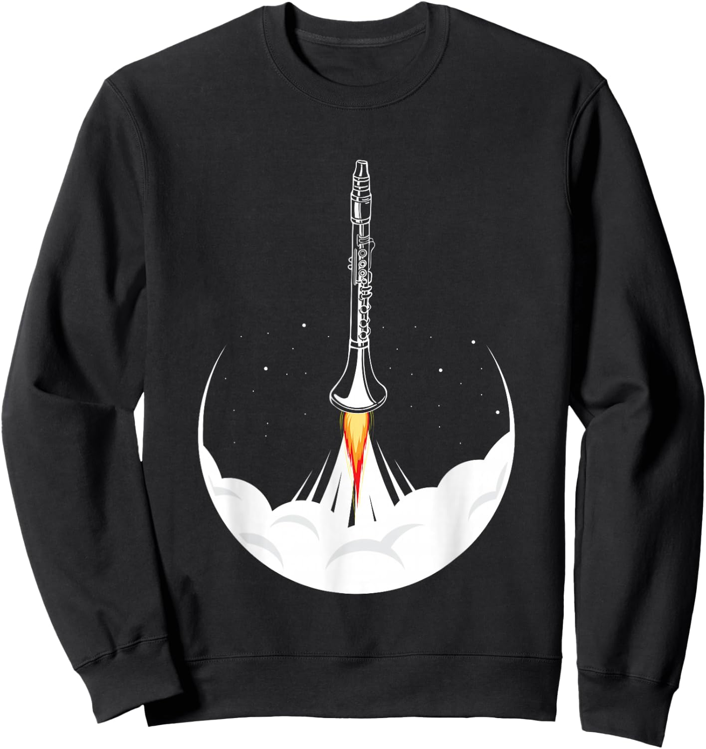 Clarinet Rocket - Clarinetist Orchestra Woodwind Sweatshirt - Sweatshirt | Black