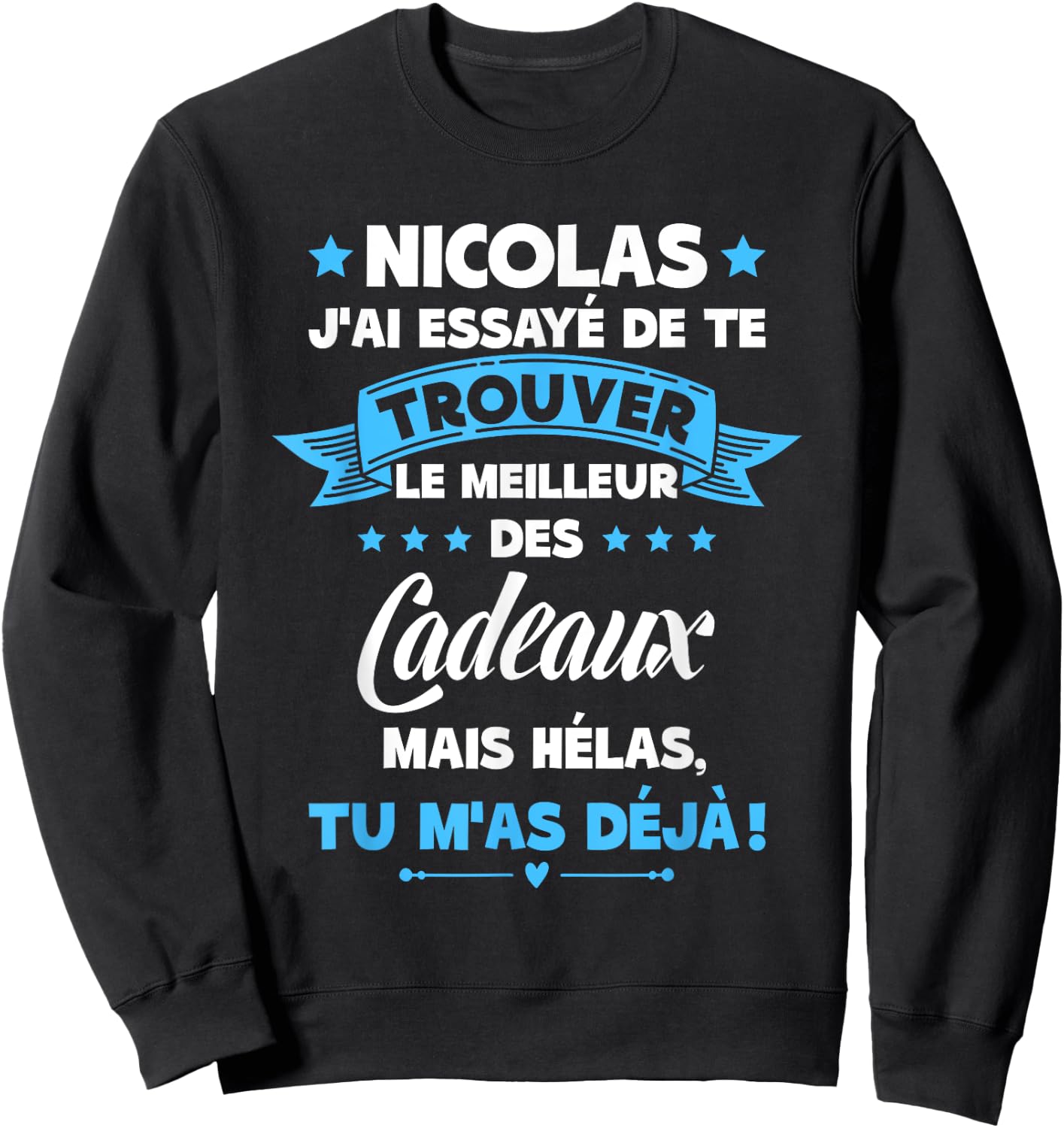Best Nicolas Of The World Super Nicolas Birthday Gift , Black, S Sweatshirt - Sweatshirt | Black