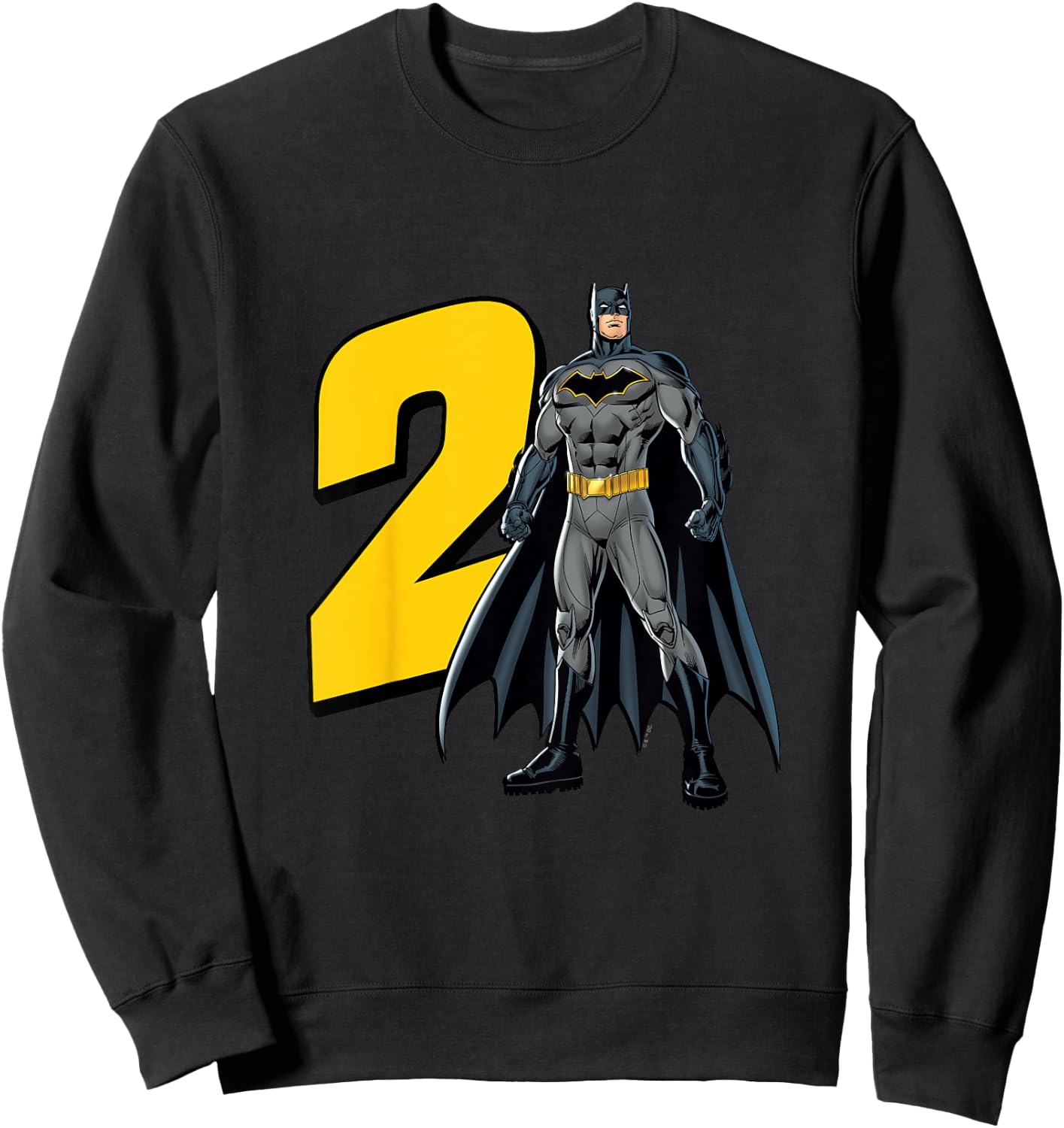 Kids Batman Super Hero 2nd Birthday Sweatshirt - Sweatshirt | Black