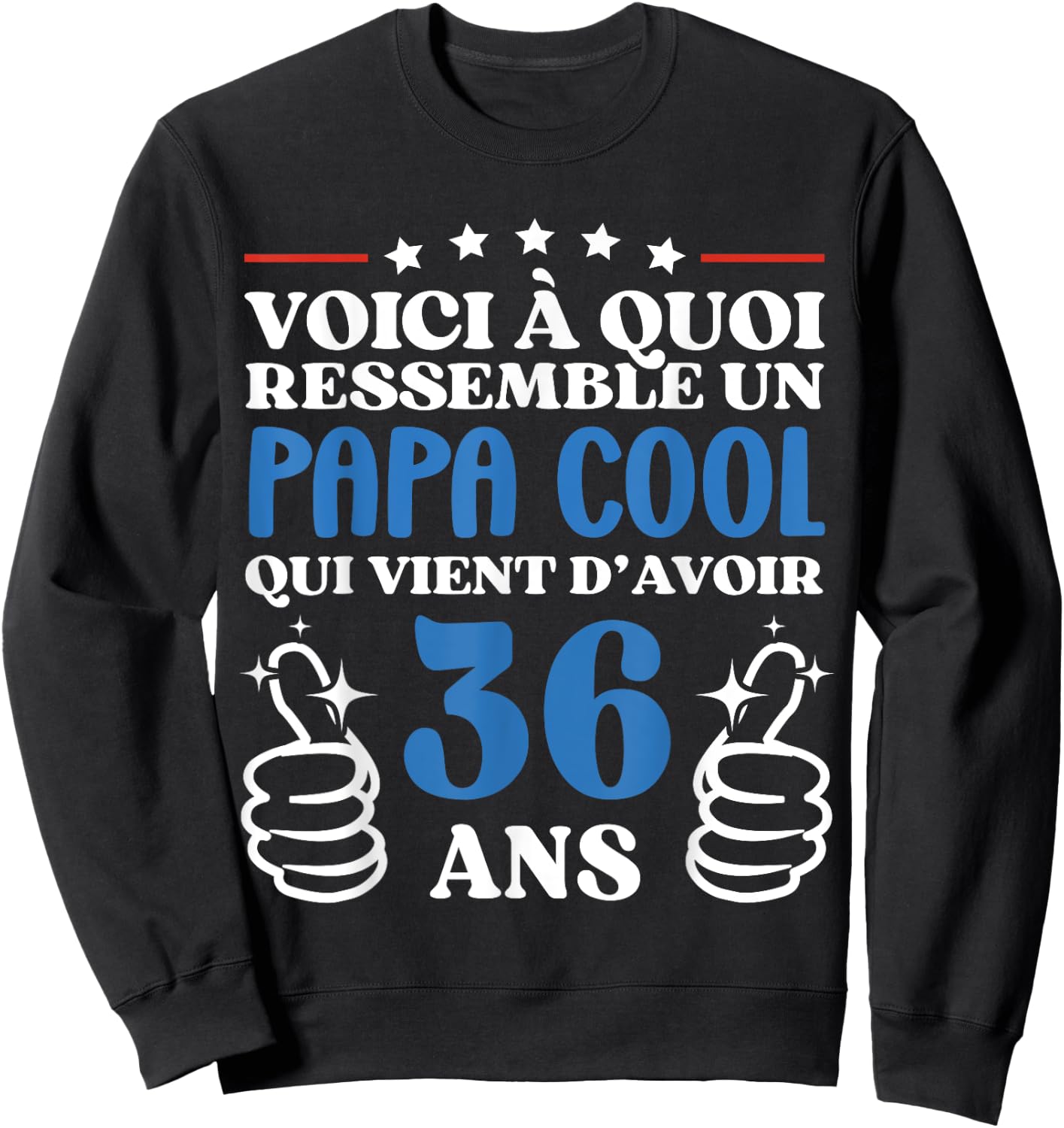 36 Years Funny Birthday Dad Cool Gift, Black, S Sweatshirt - Sweatshirt | Black
