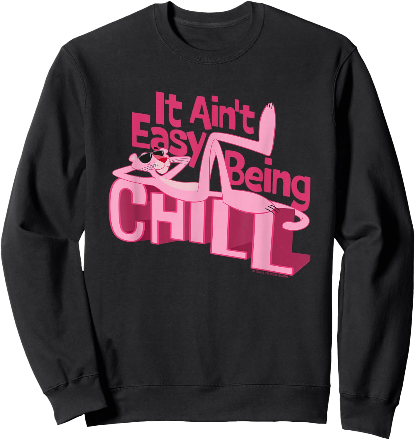 Pink Panther Ain't Easy Being Chill Sweatshirt - Sweatshirt | Black