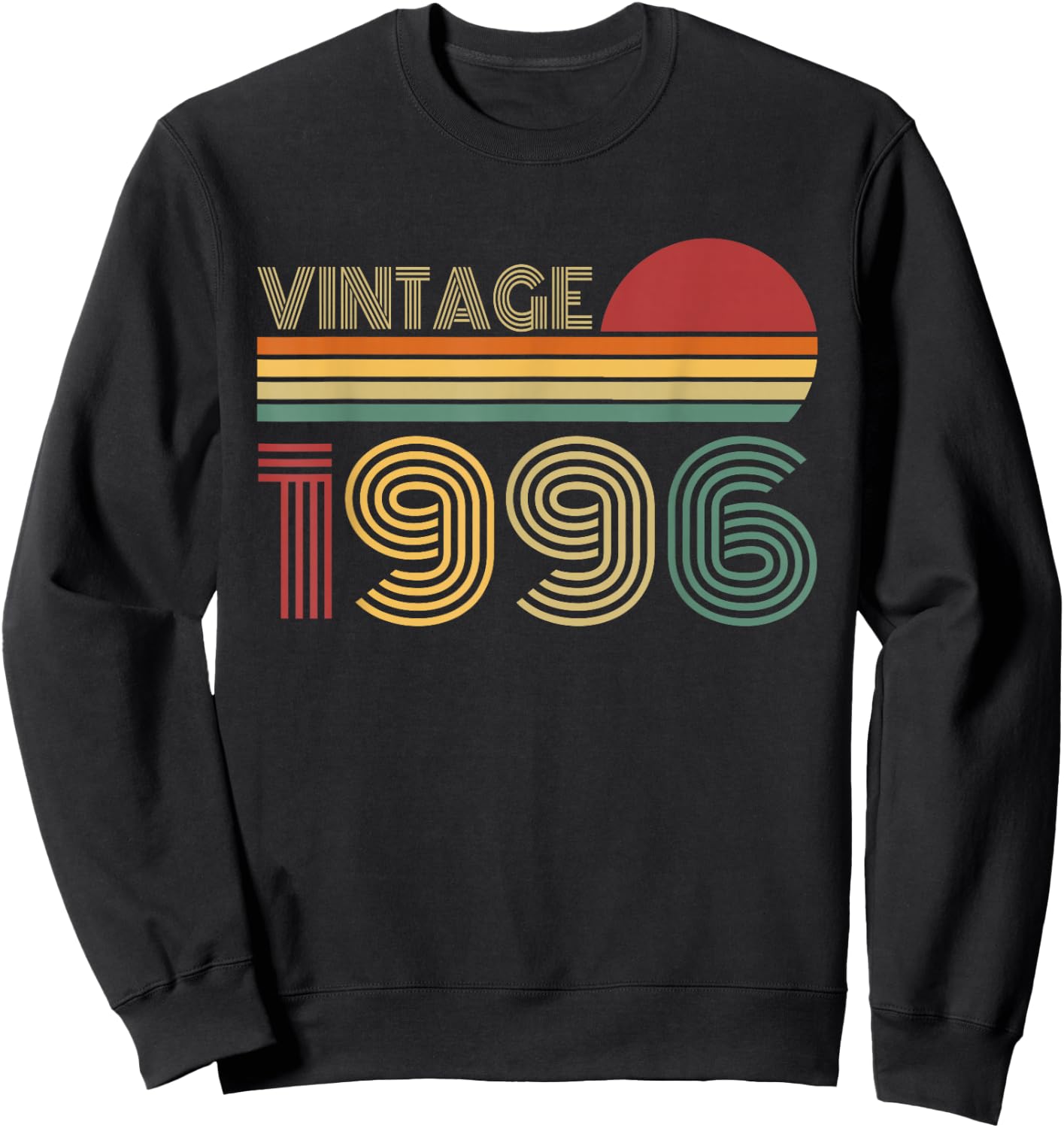 30 Ans Anniversaire Cadeau Rétro Vintage 1996 Hommes Femmes Sweatshirt - Sweatshirt | Black
