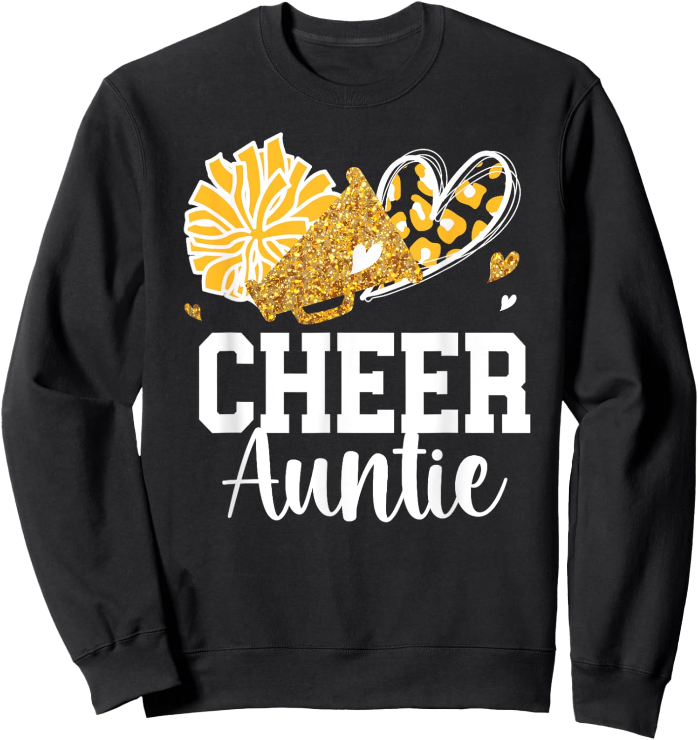 Cheer Auntie Cheerleader Aunt Cheer Aunt Cheerleading Aunt Sweatshirt - Sweatshirt | Black