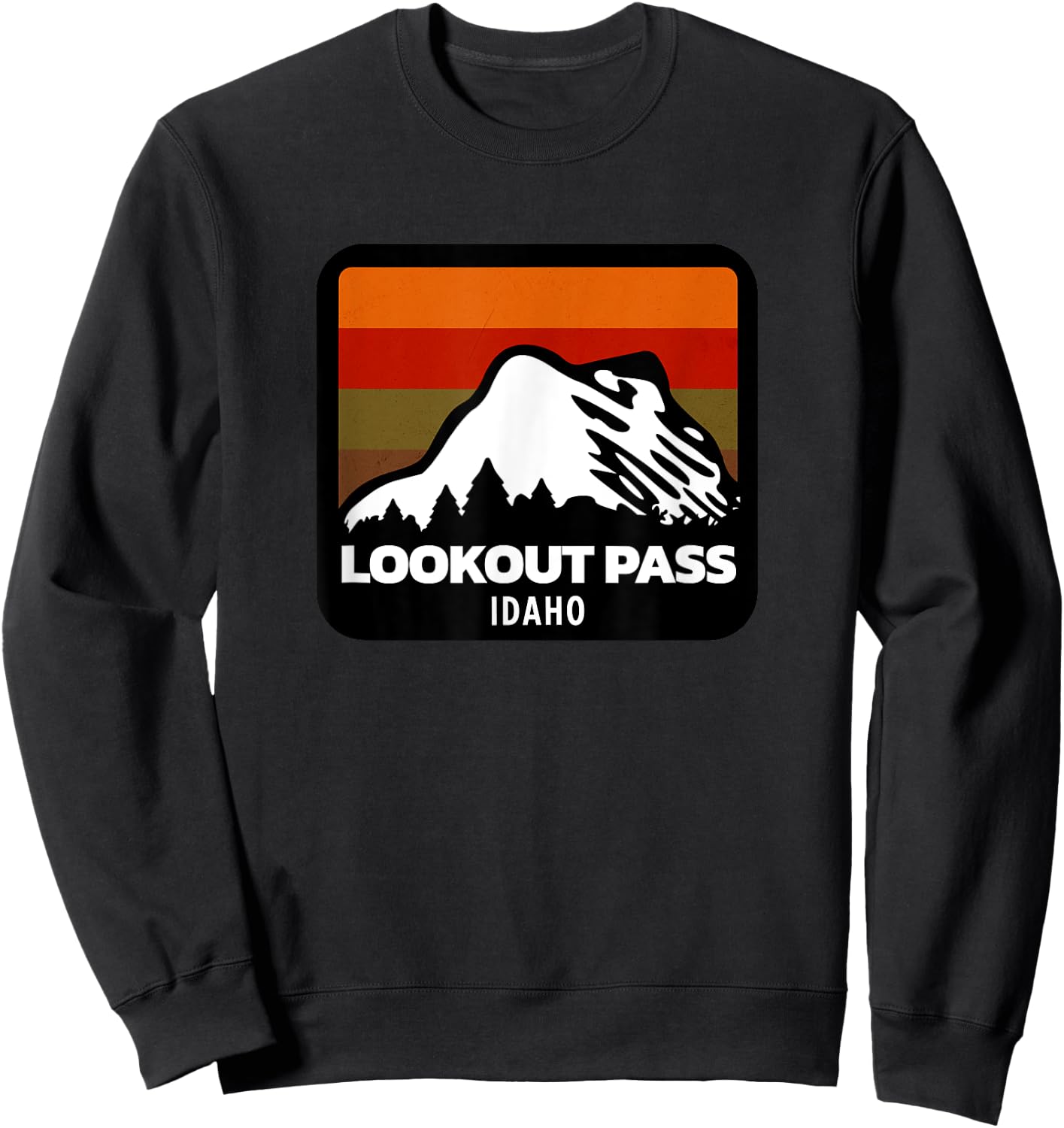 Lookout Pass Idaho Skiing Snowboarding Family Ski Sweatshirt - Sweatshirt | Black