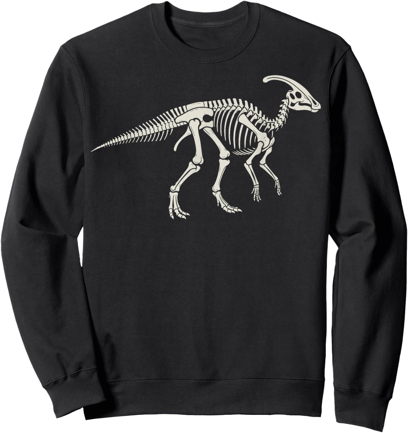 Parasaurolophus Skeleton Sweatshirt - Sweatshirt | Black