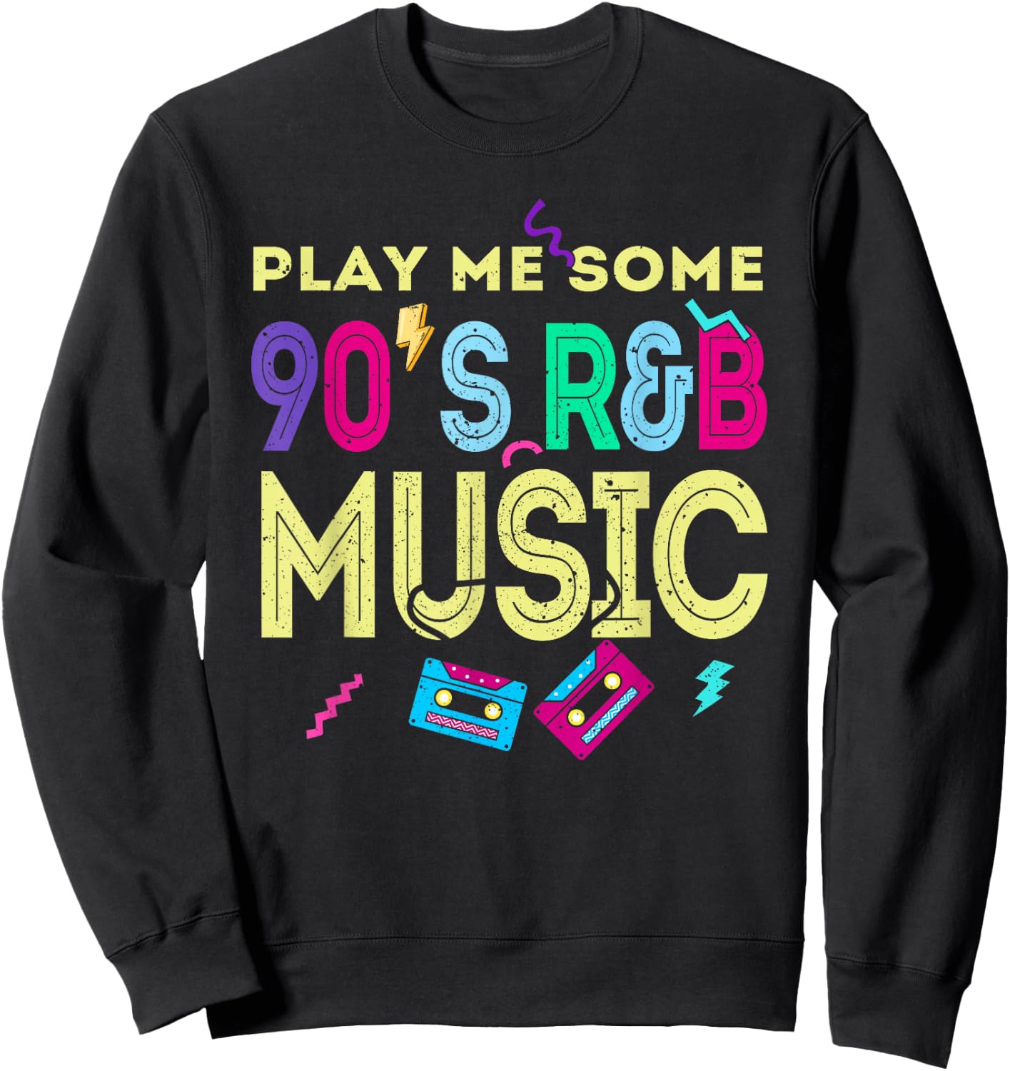 R&B Artist girls Vintage 90 s r and b graphic Sweatshirt - Sweatshirt | Black
