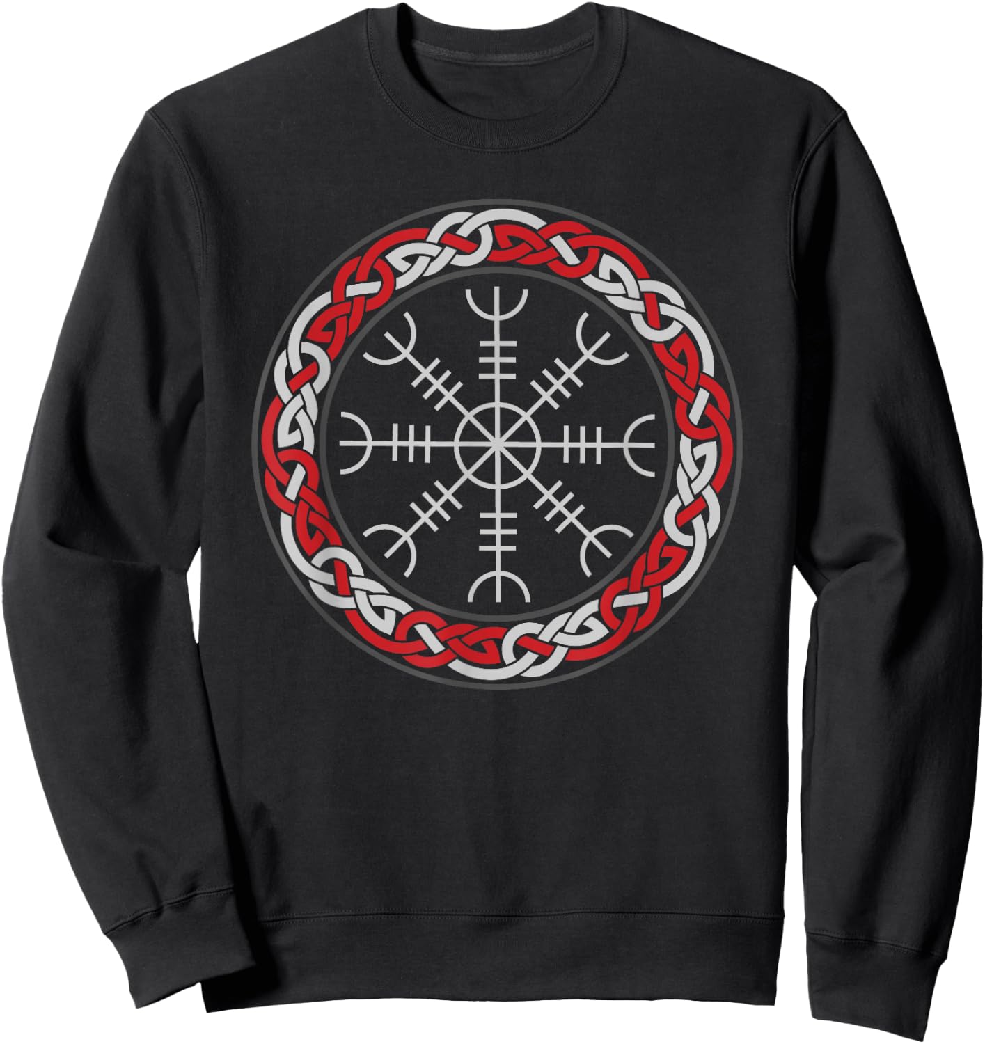Celtic Knots - Helm of Awe - Aegishjalmur - Norse Mythology Sweatshirt - Sweatshirt | Black