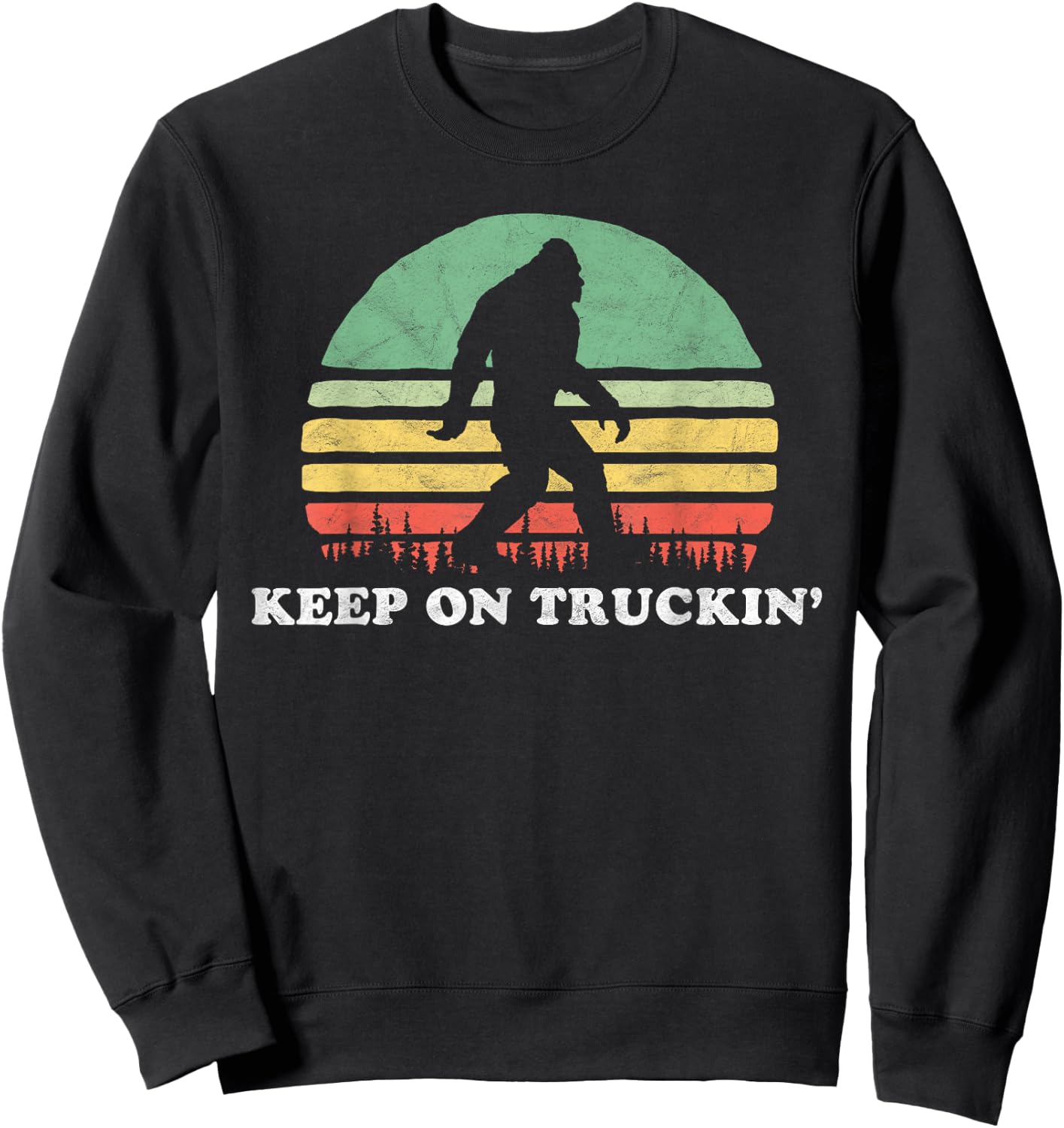Groovy Sixties Bigfoot Keep On Truckin' Retro 60s Sweatshirt - Sweatshirt | Black