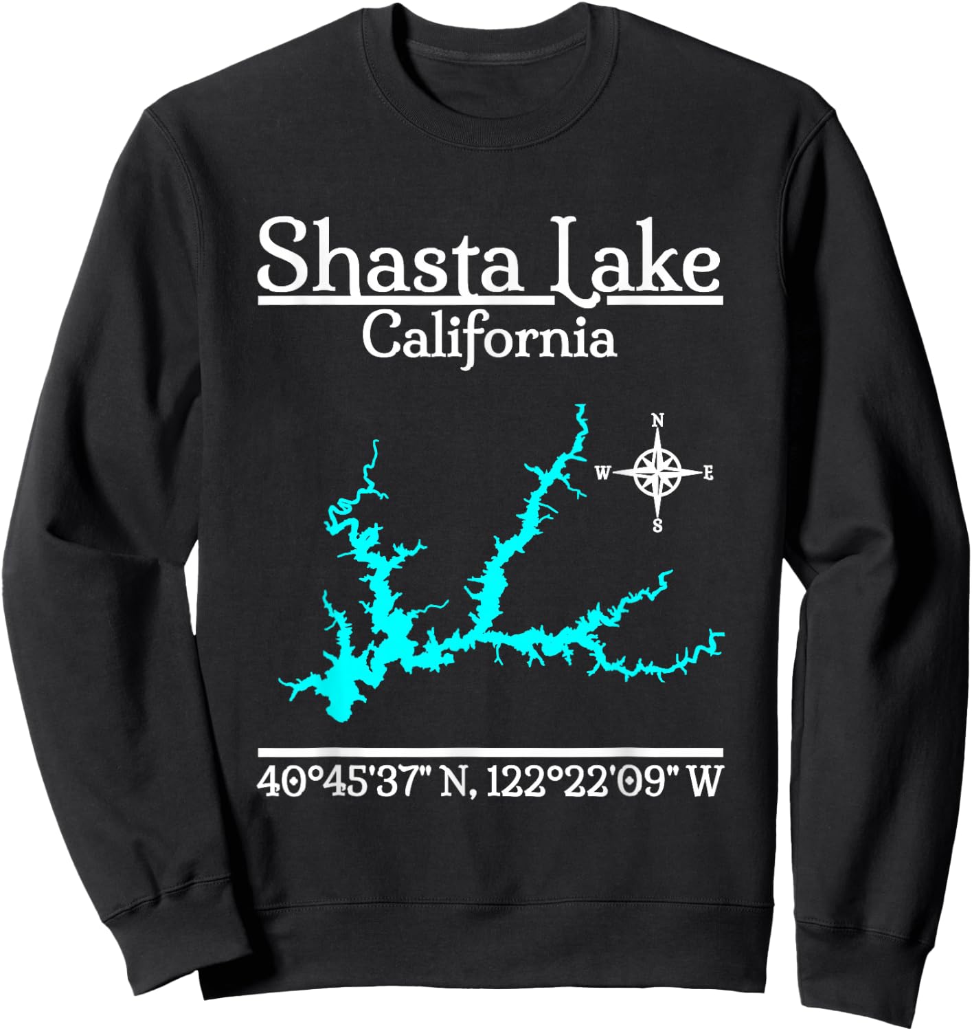 Shasta Lake - California Sweatshirt - Sweatshirt | Black