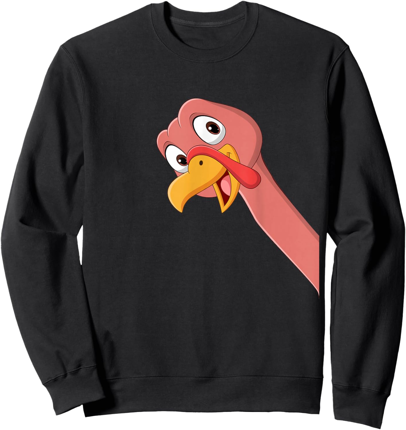 Turkey Thanksgiving Day Men Women Boys Girls Funny Turkey Sweatshirt - Sweatshirt | Black
