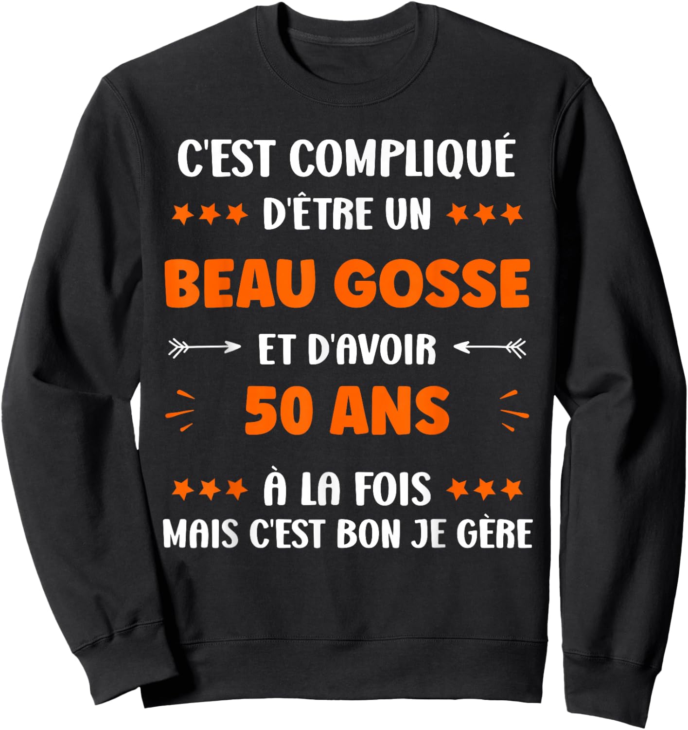 Humour Man Birthday 50 years Handsome kid 50 years , Black, S Sweatshirt - Sweatshirt | Black