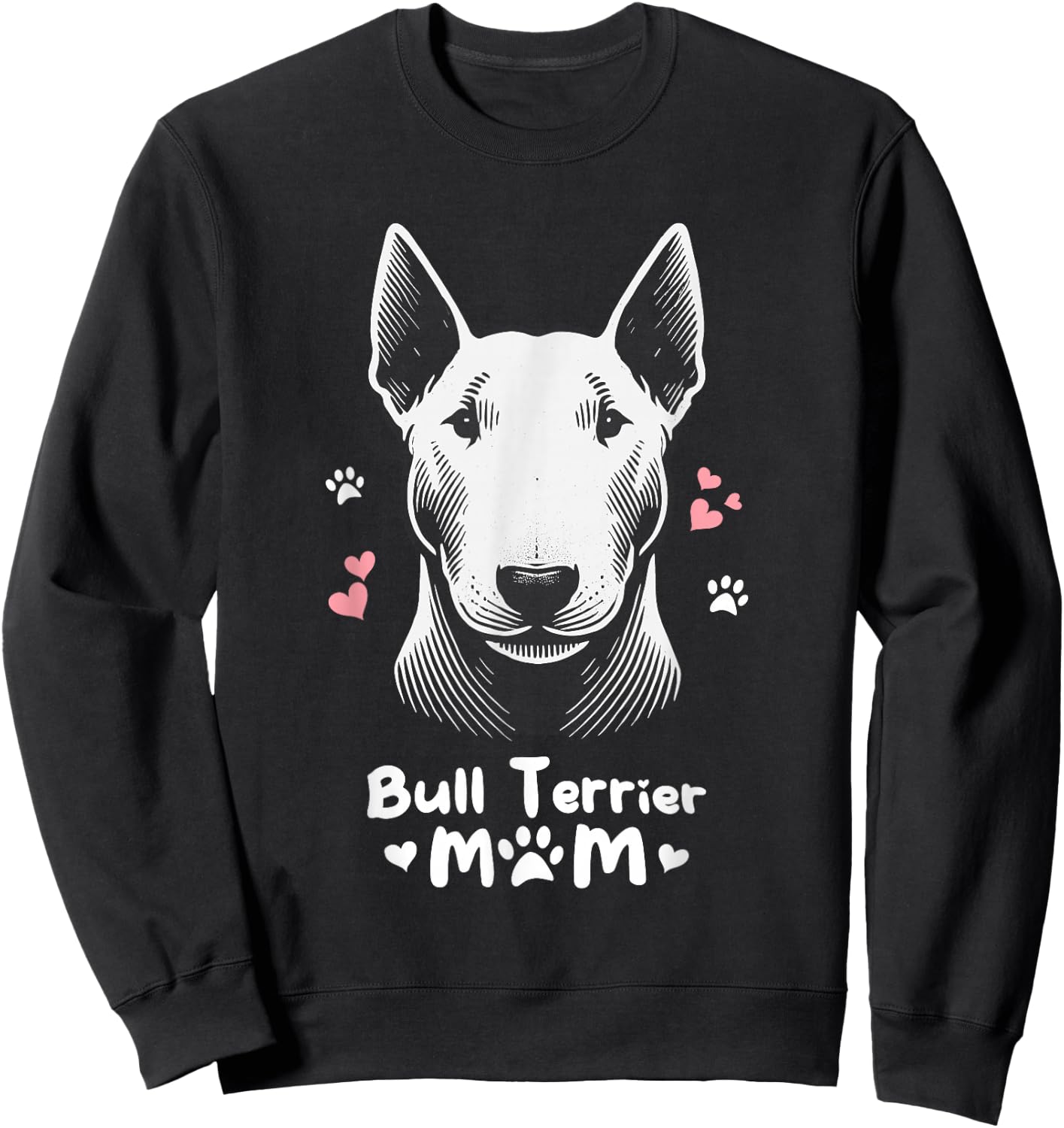 Bull Terrier Mom , Black, S Sweatshirt - Sweatshirt | Black