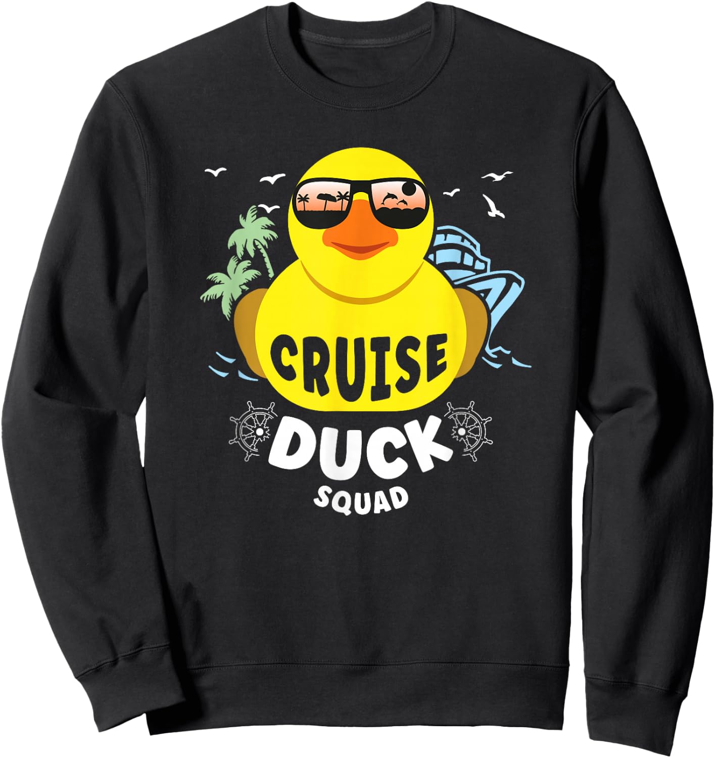 Duck Cruise Rubber Duck Squad women boys girls Sweatshirt - Sweatshirt | Black