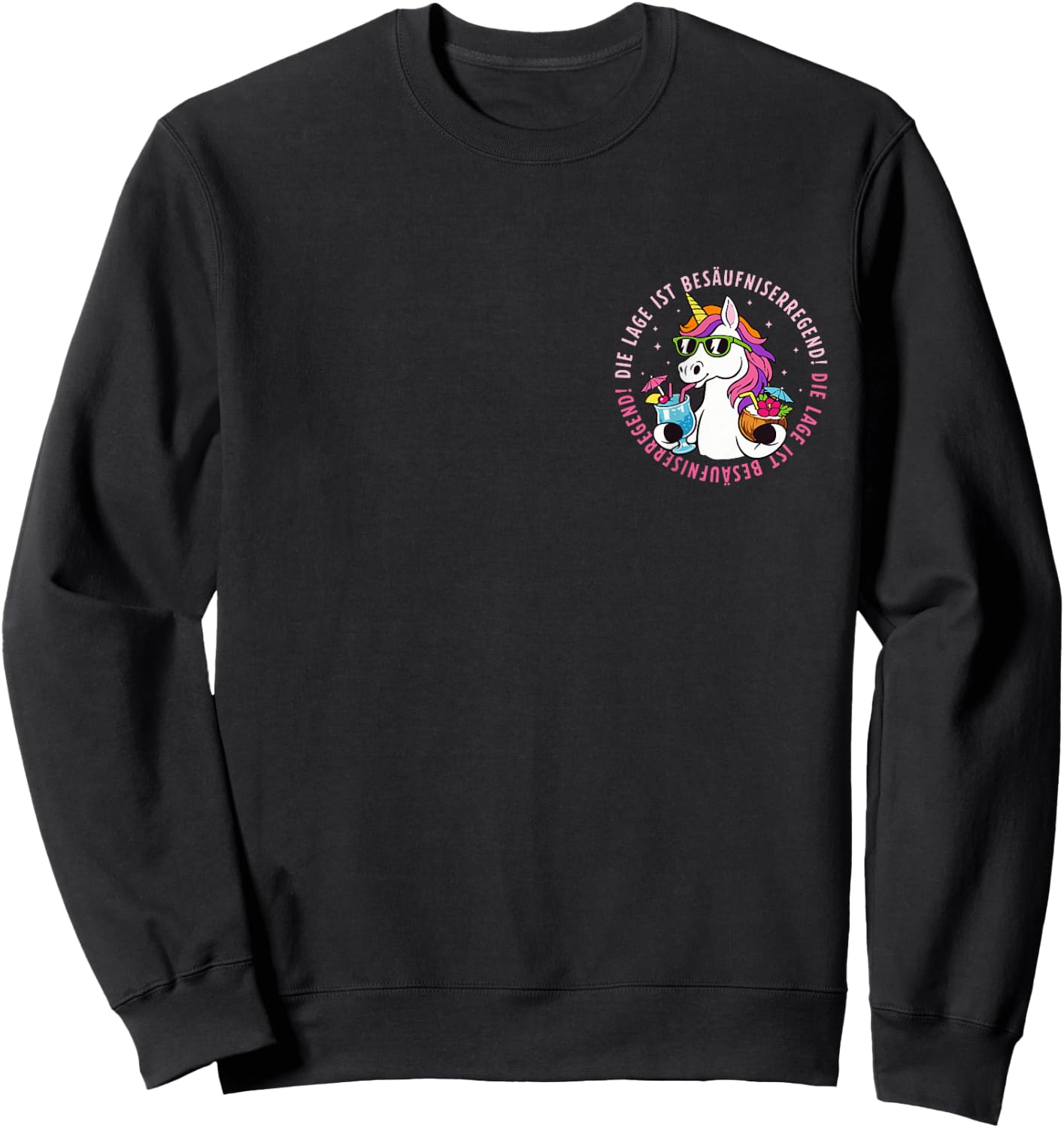 Witzig - Die Lage Ist Besäufniserregend, klein Sweatshirt - Sweatshirt | Black