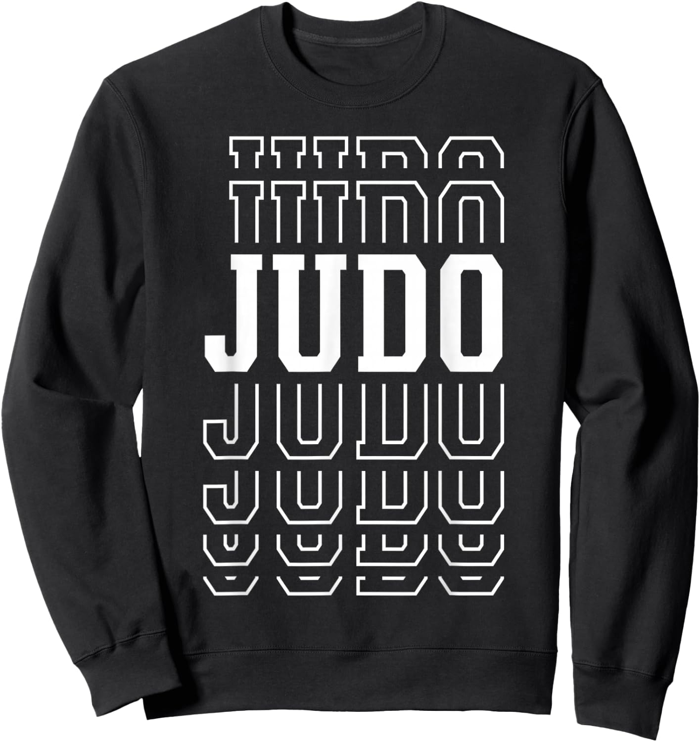 Judo Funny Layered Text Instructor Coach Youth Sweatshirt - Sweatshirt | Black