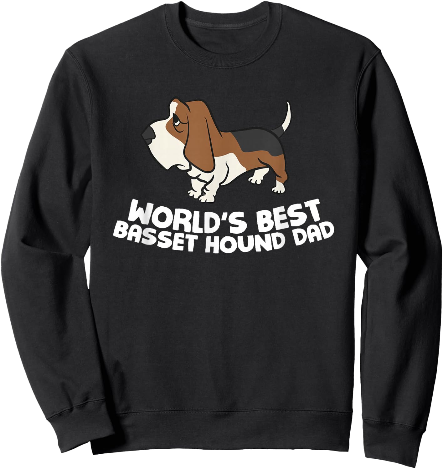 World's Best Basset Hound Dad Sweatshirt - Sweatshirt | Black