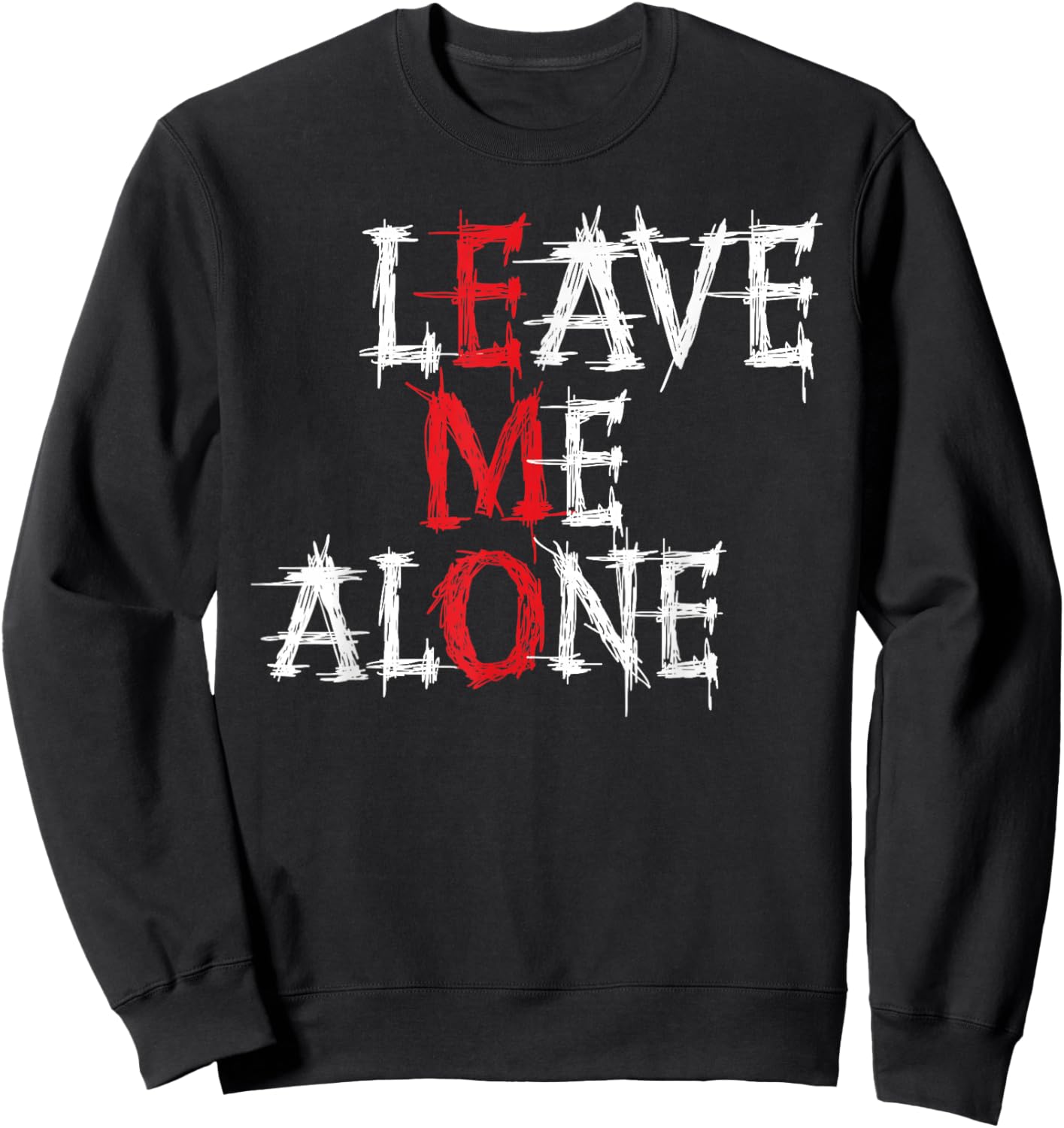 Emo Leave Me Alone Punk Gothic Goth Sweatshirt - Sweatshirt | Black