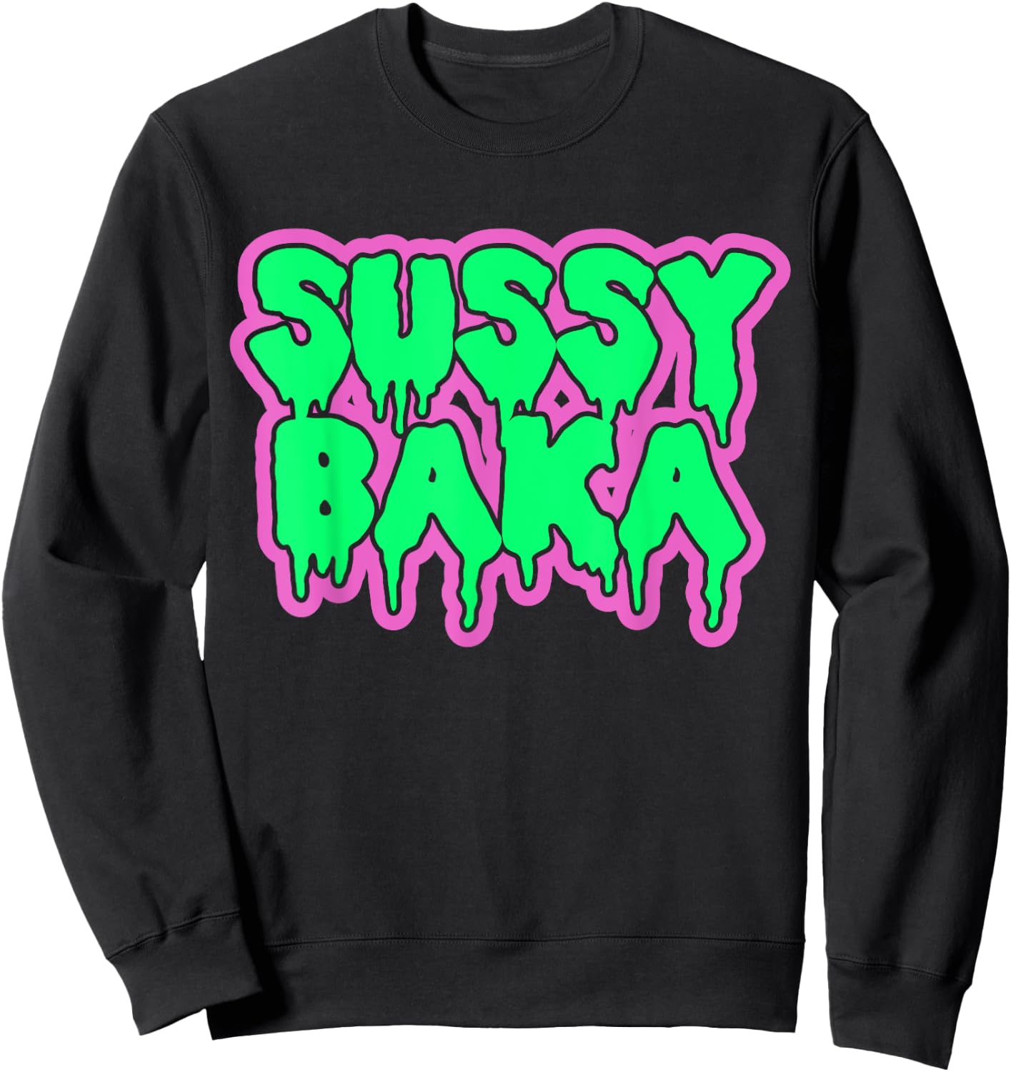 Funny Meme Sussy Baka Sweatshirt - Sweatshirt | Black