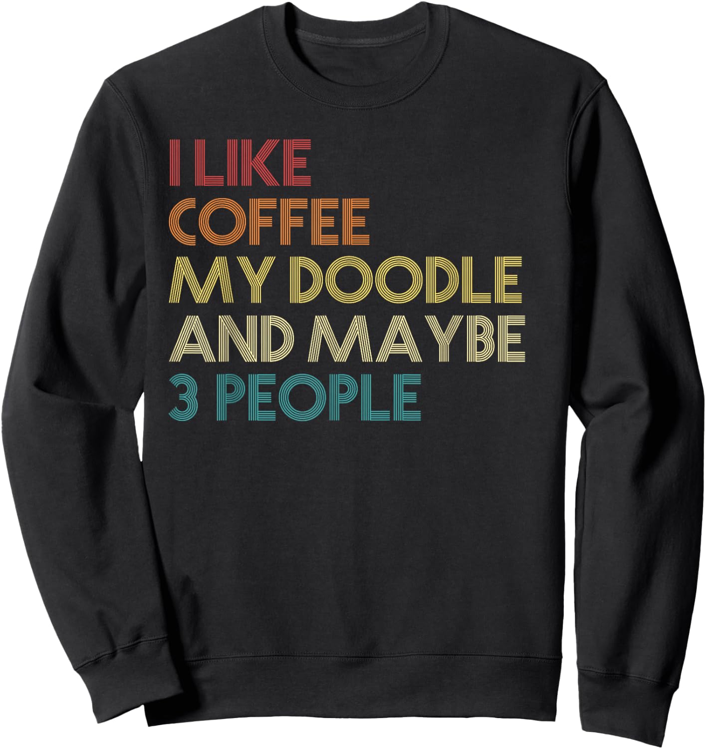 Goldendoodle Dog Owner Coffee Lovers Vintage Retro Sweatshirt - Sweatshirt | Black