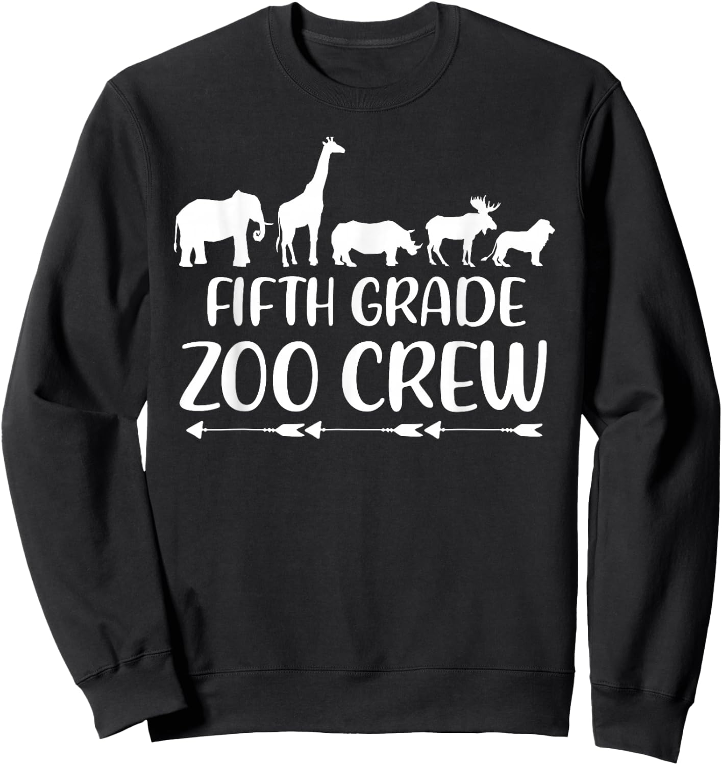 Fifth Grade Zoo Crew Funny 5th Grade Field Day Trip 2026 Sweatshirt - Sweatshirt | Black