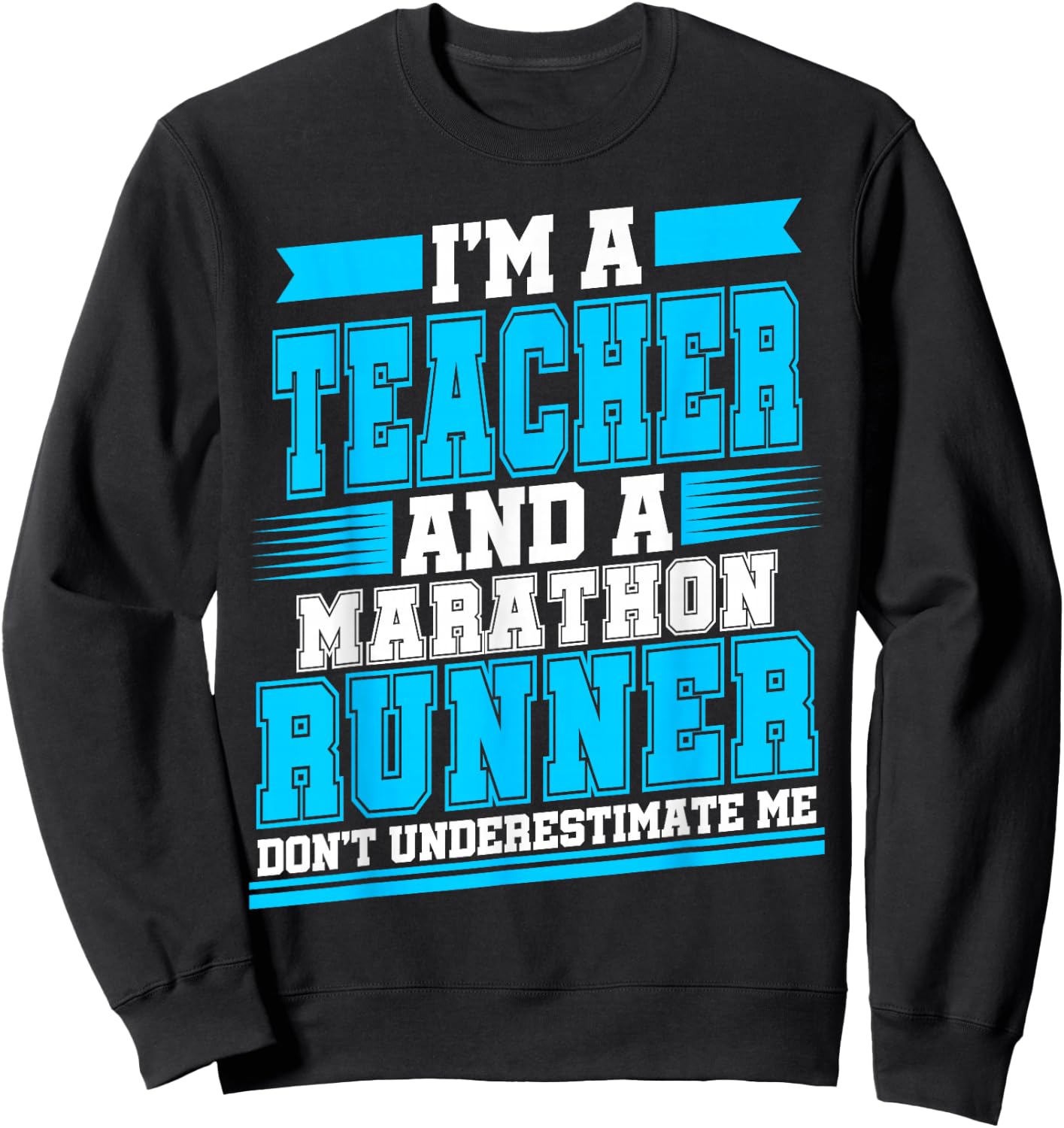 Marathon Runner Teacher Running Half First Race Sweatshirt - Sweatshirt | Black