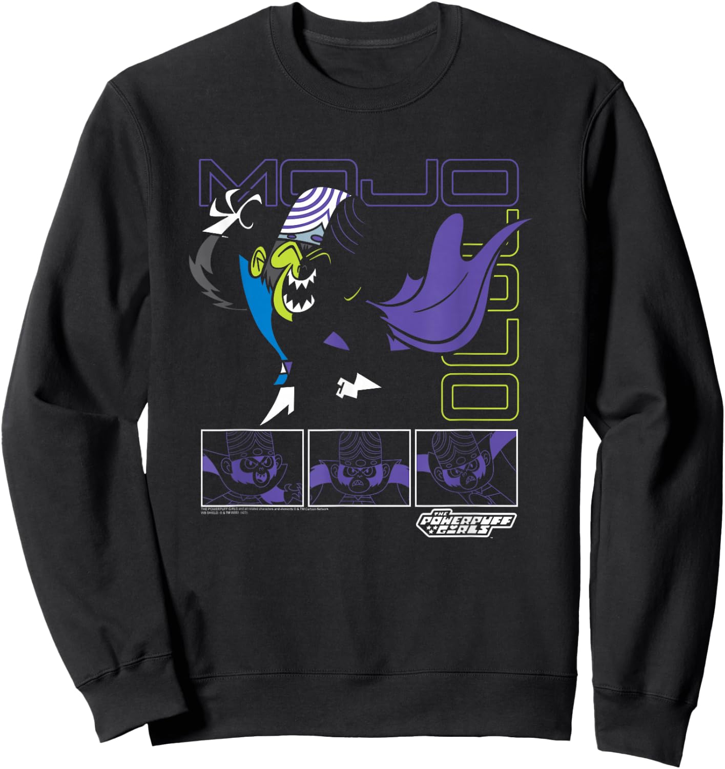 Powerpuff Girls Mojo JoJo Mad Scientist Cute Cartoon Sweatshirt - Sweatshirt | Black