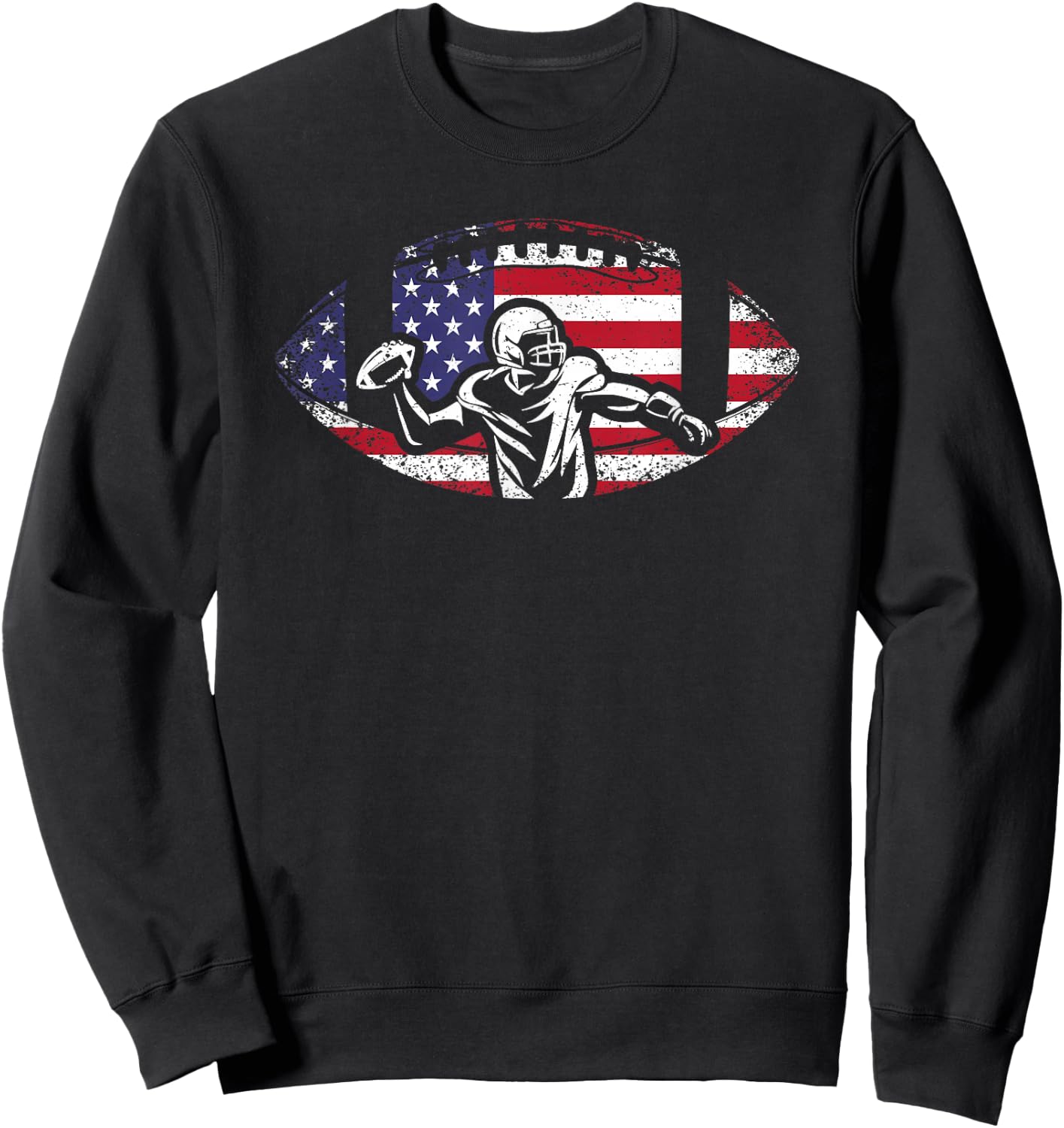 American Football Sport Football Player Vintage , black Sweatshirt - Sweatshirt | Black