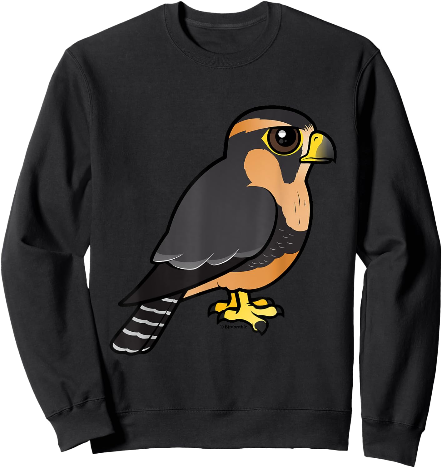 Peruvian Falcon Cartoon | Cute Aplomado Falcon Subspecies Sweatshirt - Sweatshirt | Black