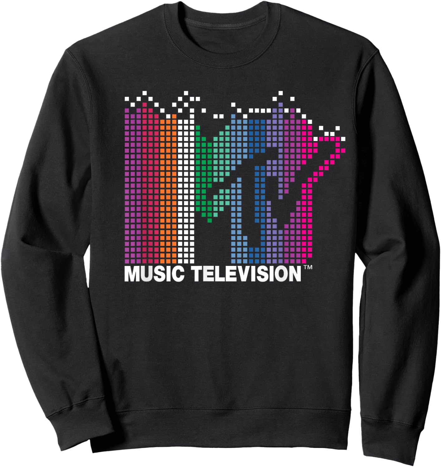MTV - Rainbow Pixel Logo Sweatshirt - Sweatshirt | Black