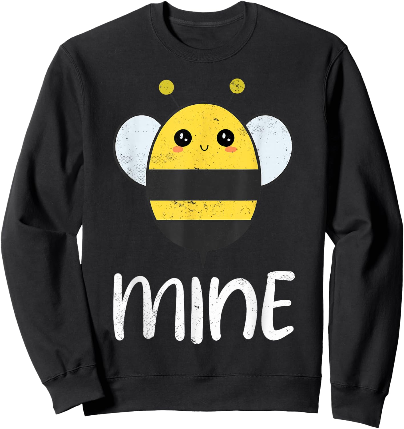 Bee Mine Cute Bees Sweatshirt - Sweatshirt | Black