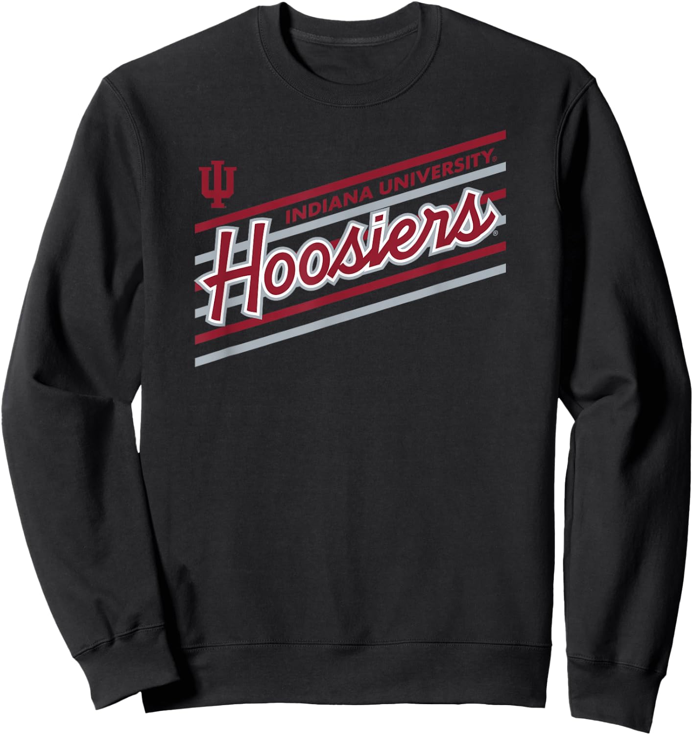 Indiana Hoosiers Retro Performer Black Officially Licensed Sweatshirt - Sweatshirt | Black