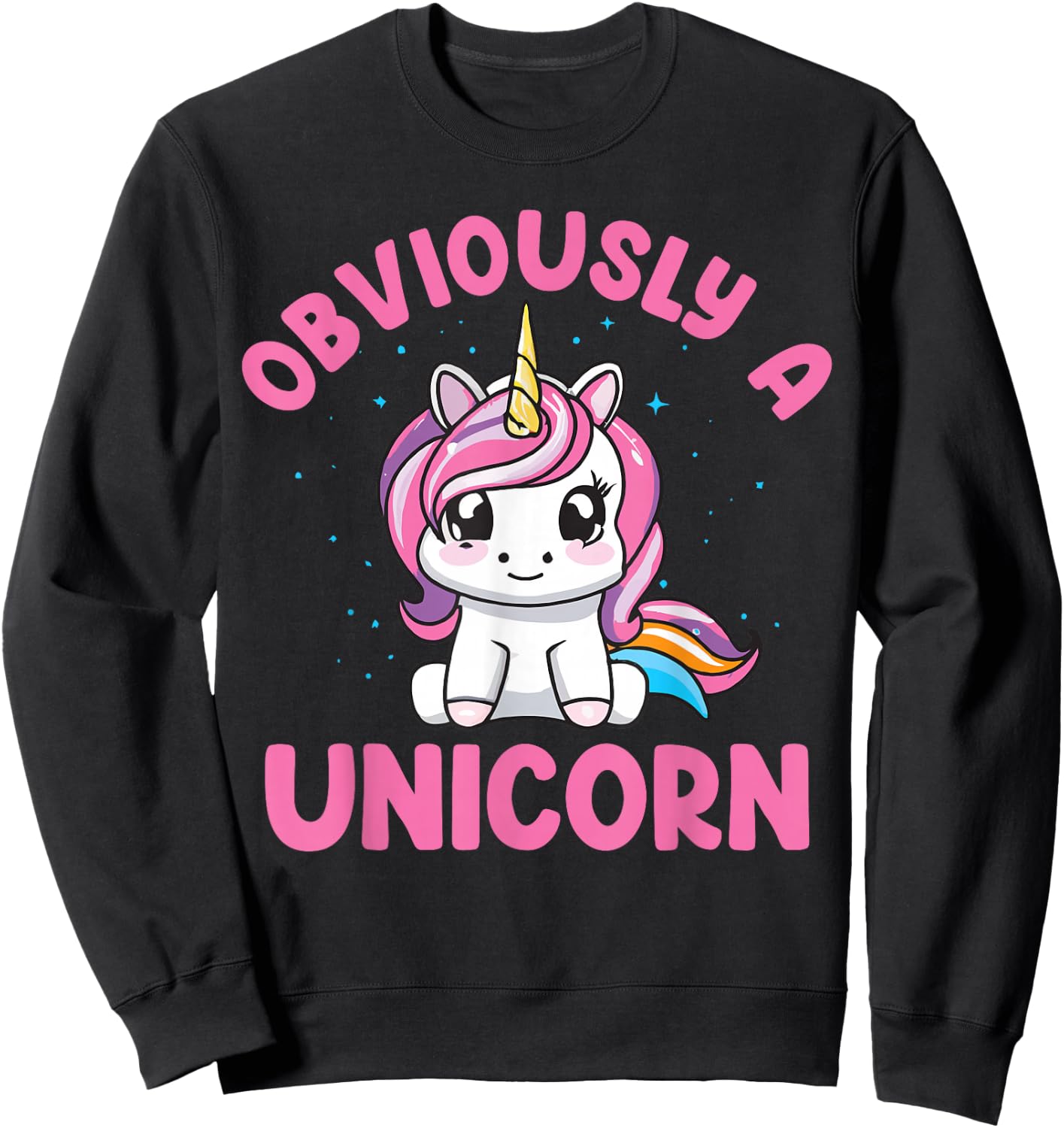 Funny Unicorn Obviously A Unicorn Sweatshirt - Sweatshirt | Black