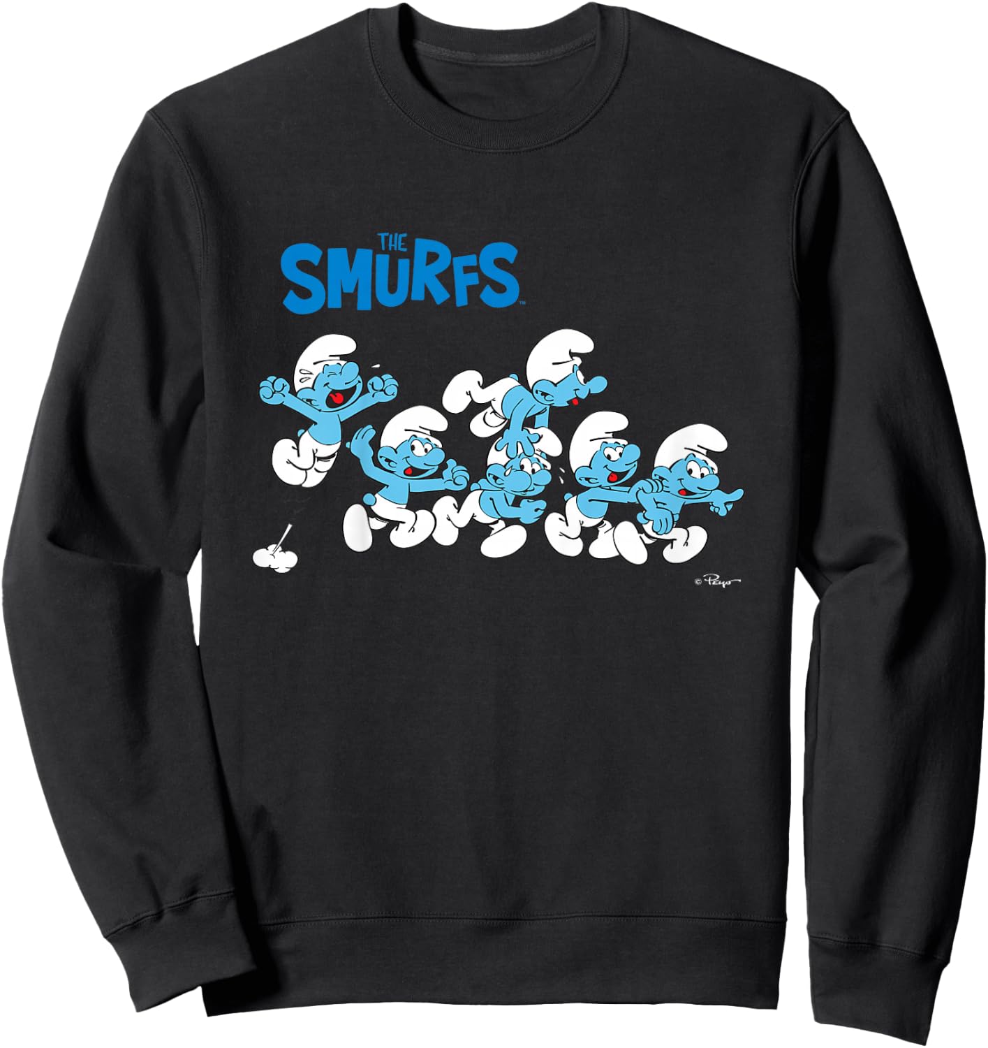 Kids The Smurfs All Excited Kids Sweatshirt - Sweatshirt | Black