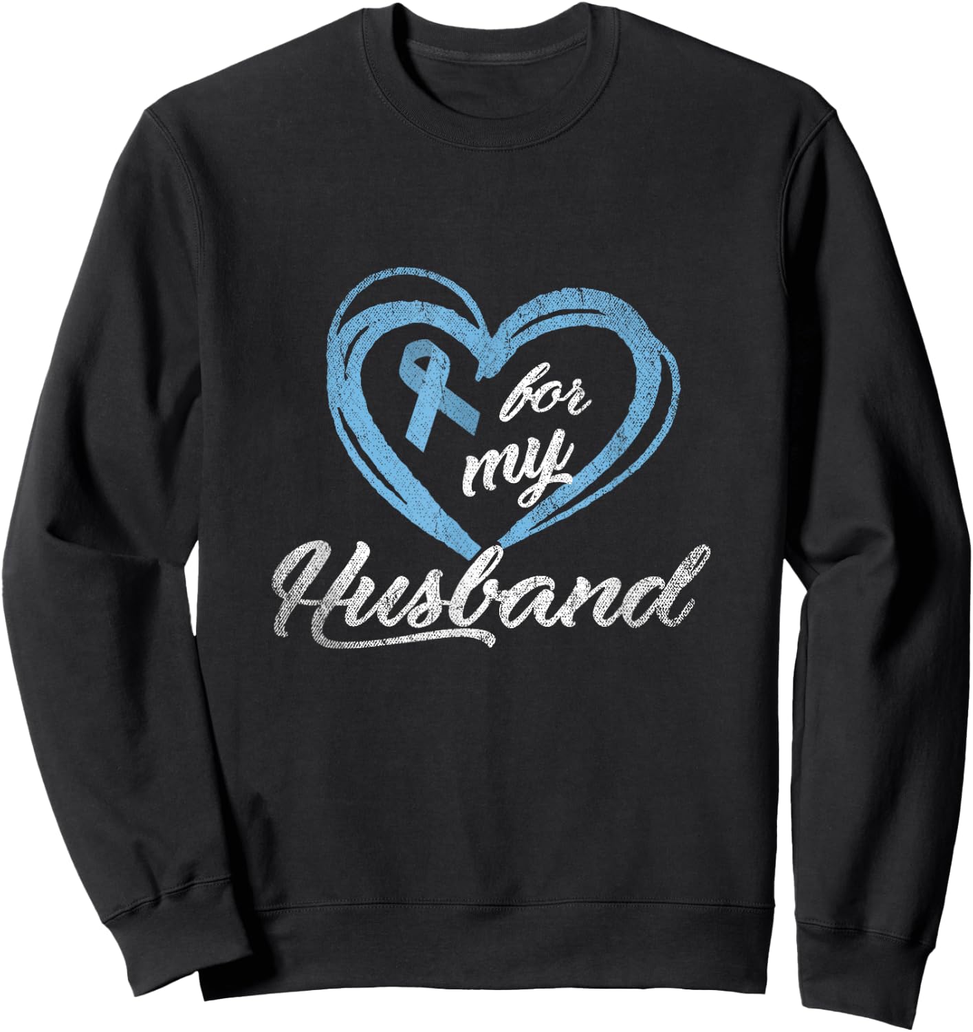 Warrior Husband Wife Gift Prostate Cancer Awareness Sweatshirt - Sweatshirt | Black